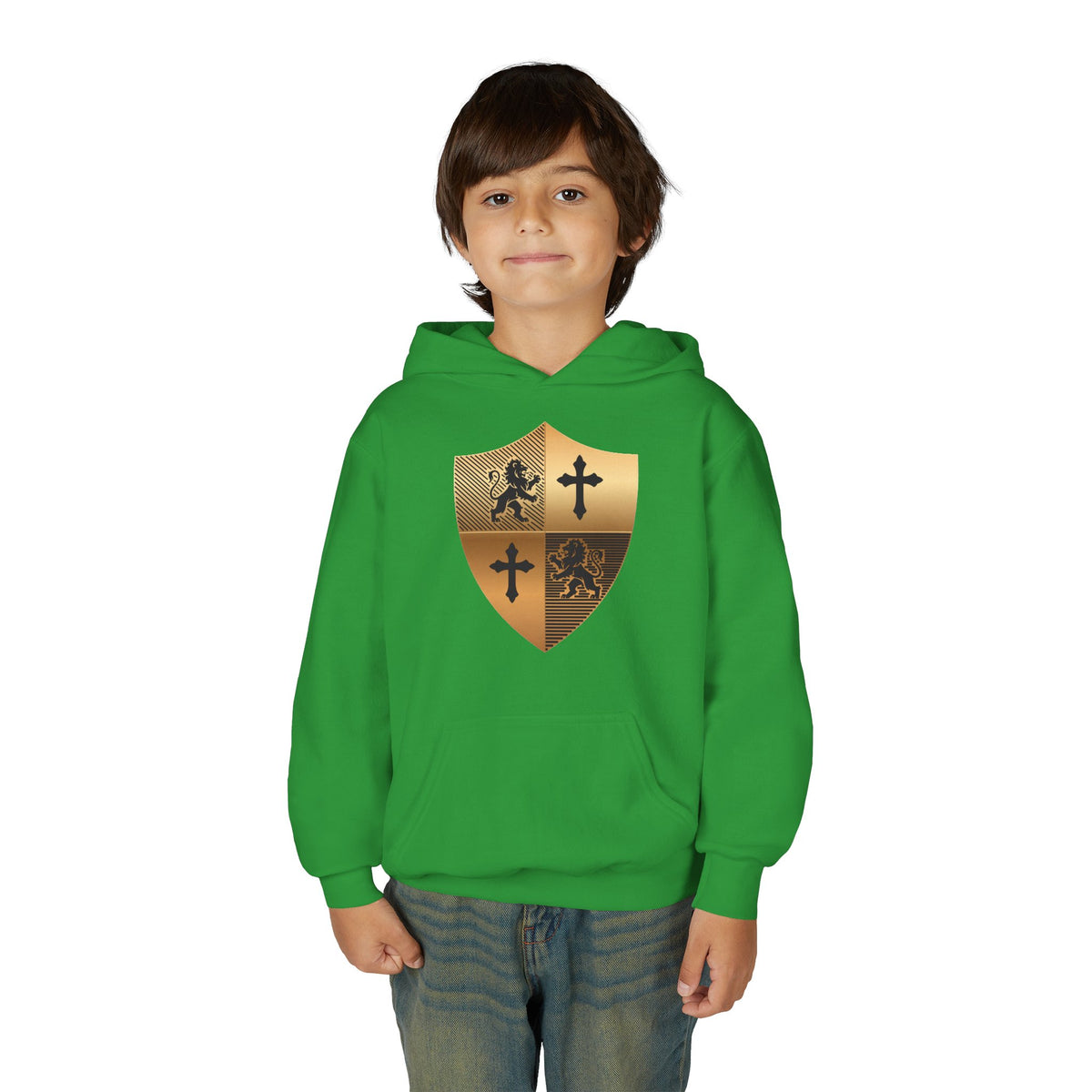 Gold Medieval Shield Crest Hoodie