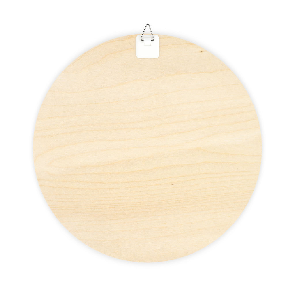 Wall Sign — Acoustic Guitar Silhouette Round Wooden Décor