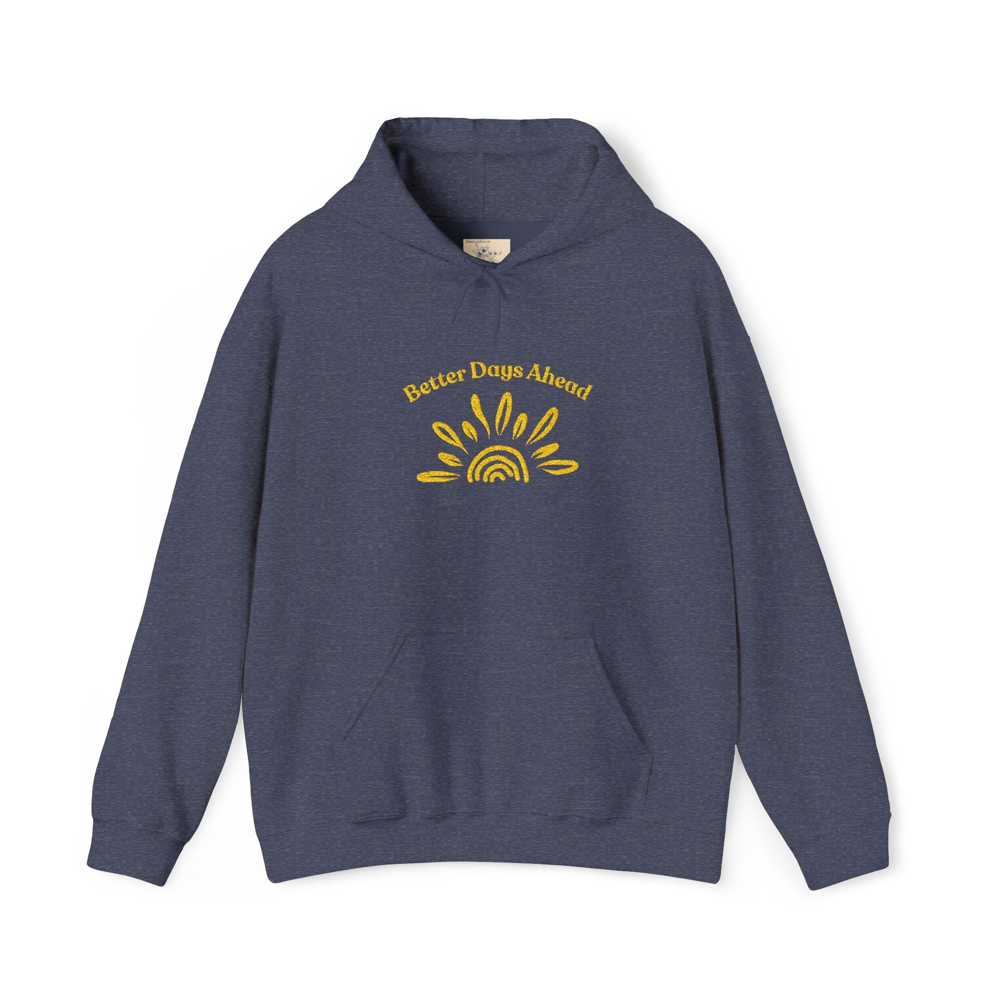 Hoodie | ‘Better Days Ahead’ Above a Sunrise  Embroidered Graphic