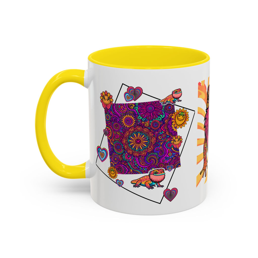 Coffee Mug | Psychedelic Lizards Accent Ceramic Mug