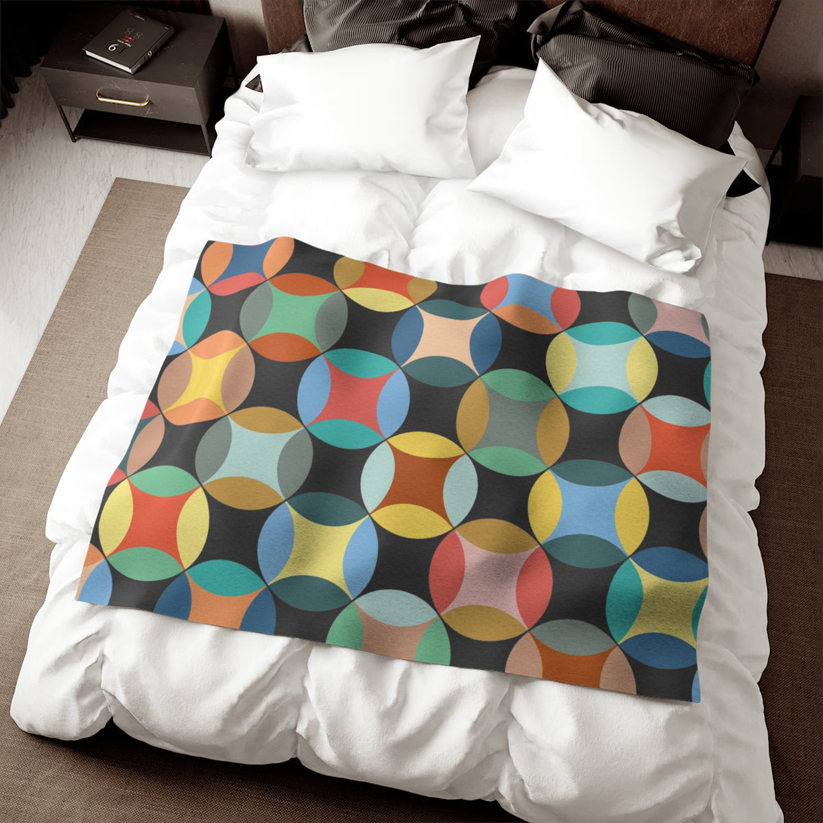 Vintage Mid-Century Circles Sweatshirt Blanket