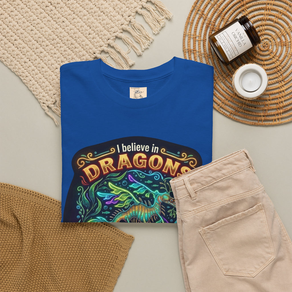 T-Shirt | 'I Believe in Dragons' Colorful Graphic Tee