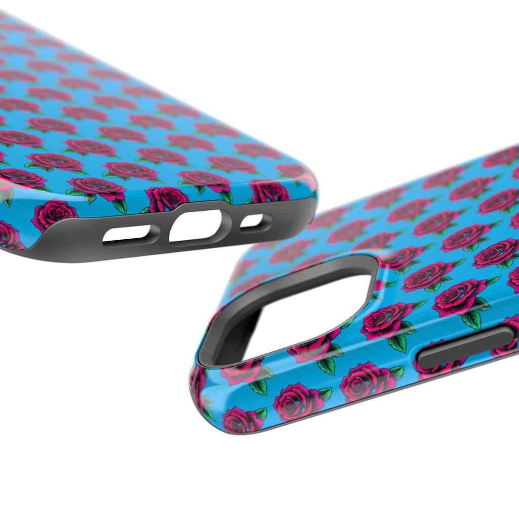 Phone Cases | Bright Rose Pattern Magnetic Impact-Resistant Case