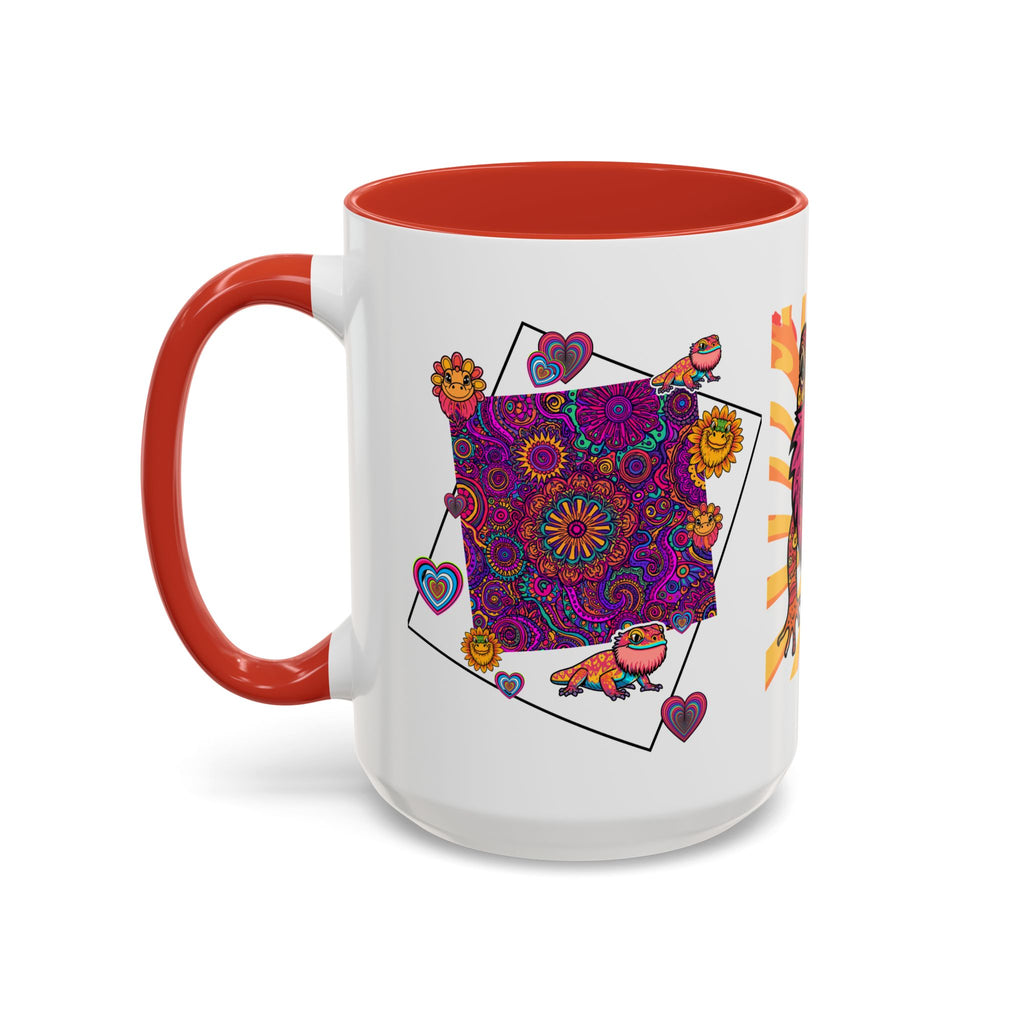 Coffee Mug | Psychedelic Lizards Accent Ceramic Mug