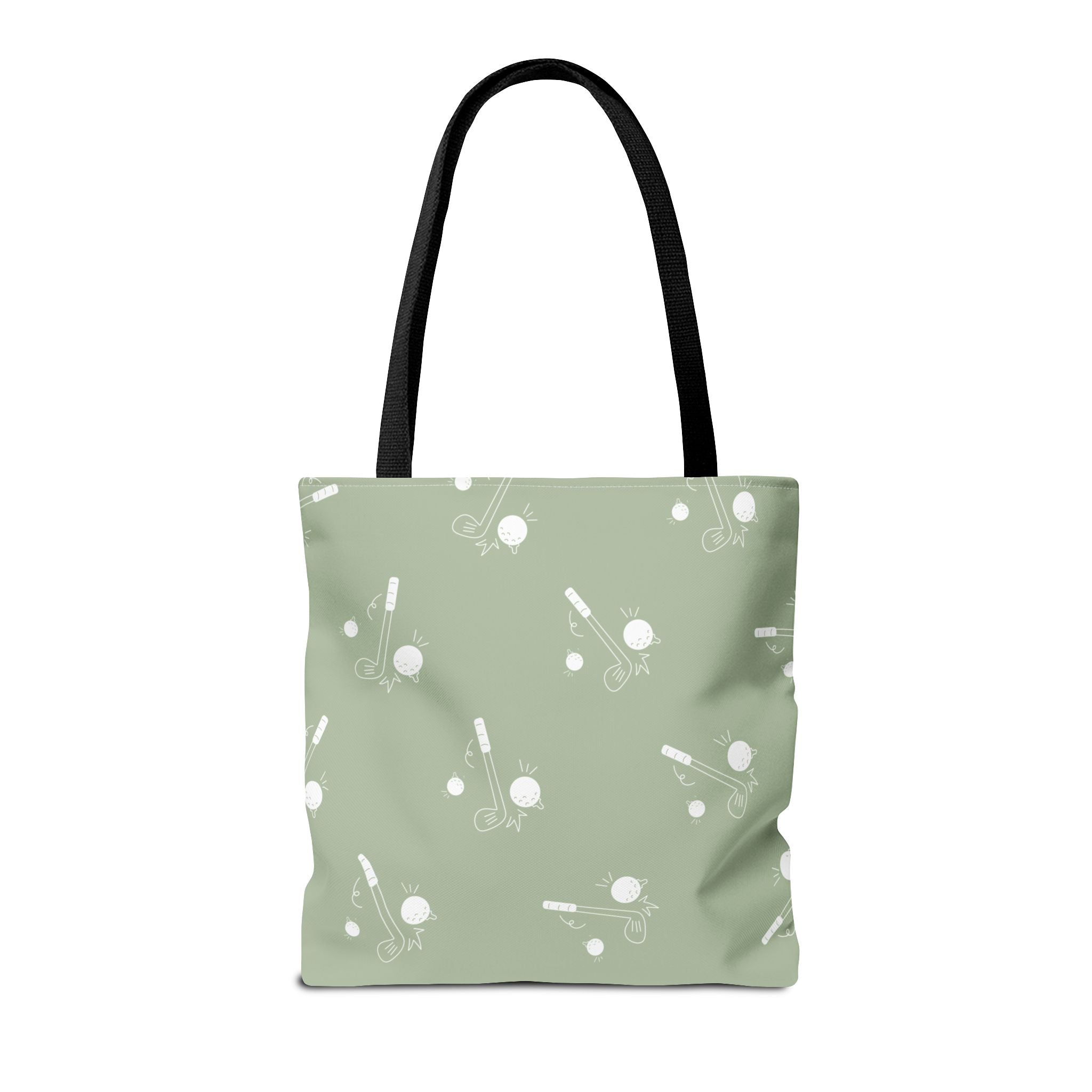 Tote Bag | Sage Green and Golf Pattern Shoulder Bag
