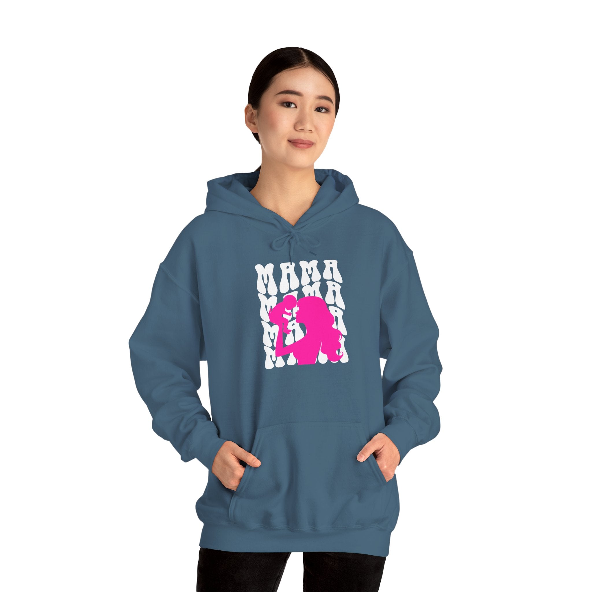 Hoodie | 'Mama' & Silhouette Pink Graphic