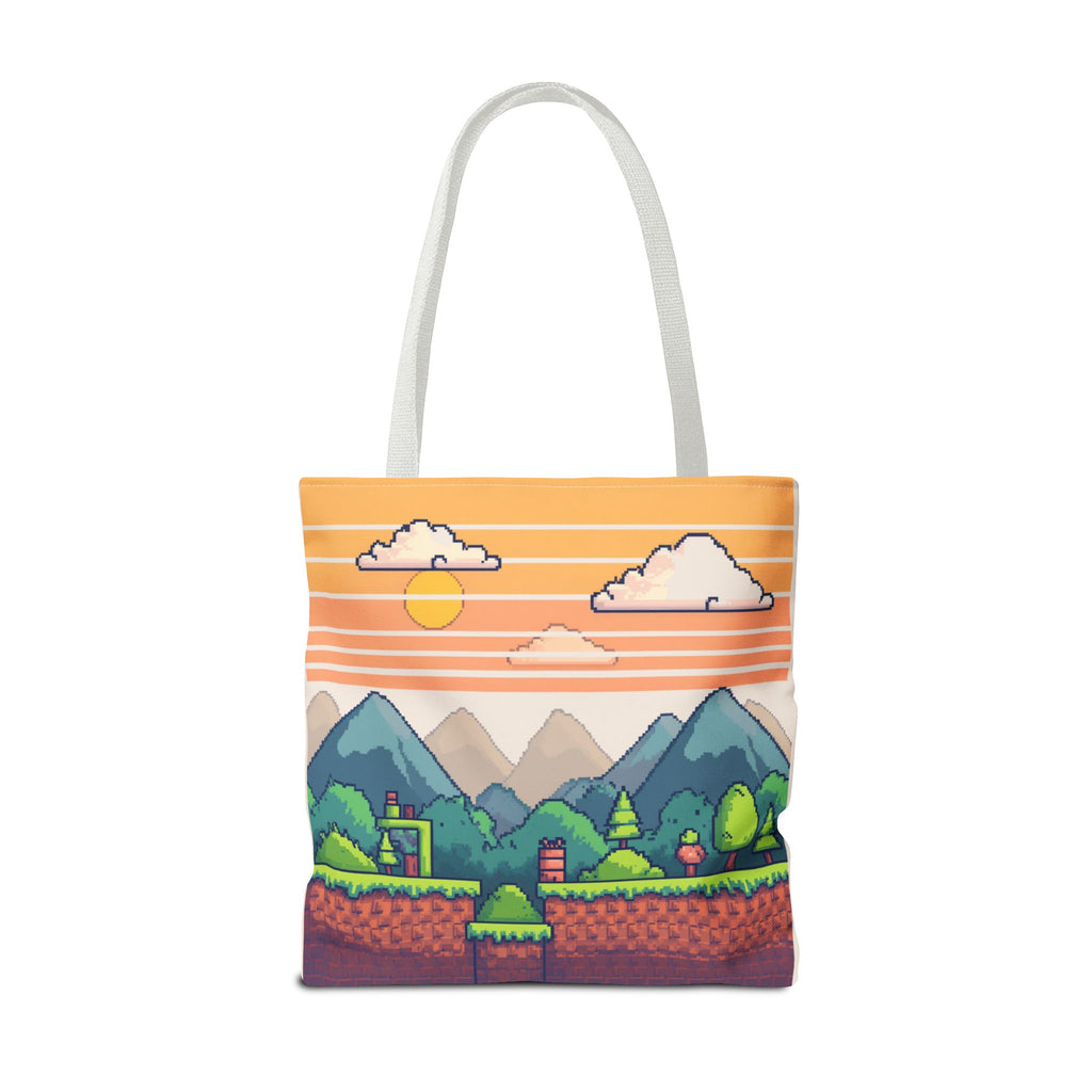 Tote Bag | Pixel Sunset Mountain Gamer Tote