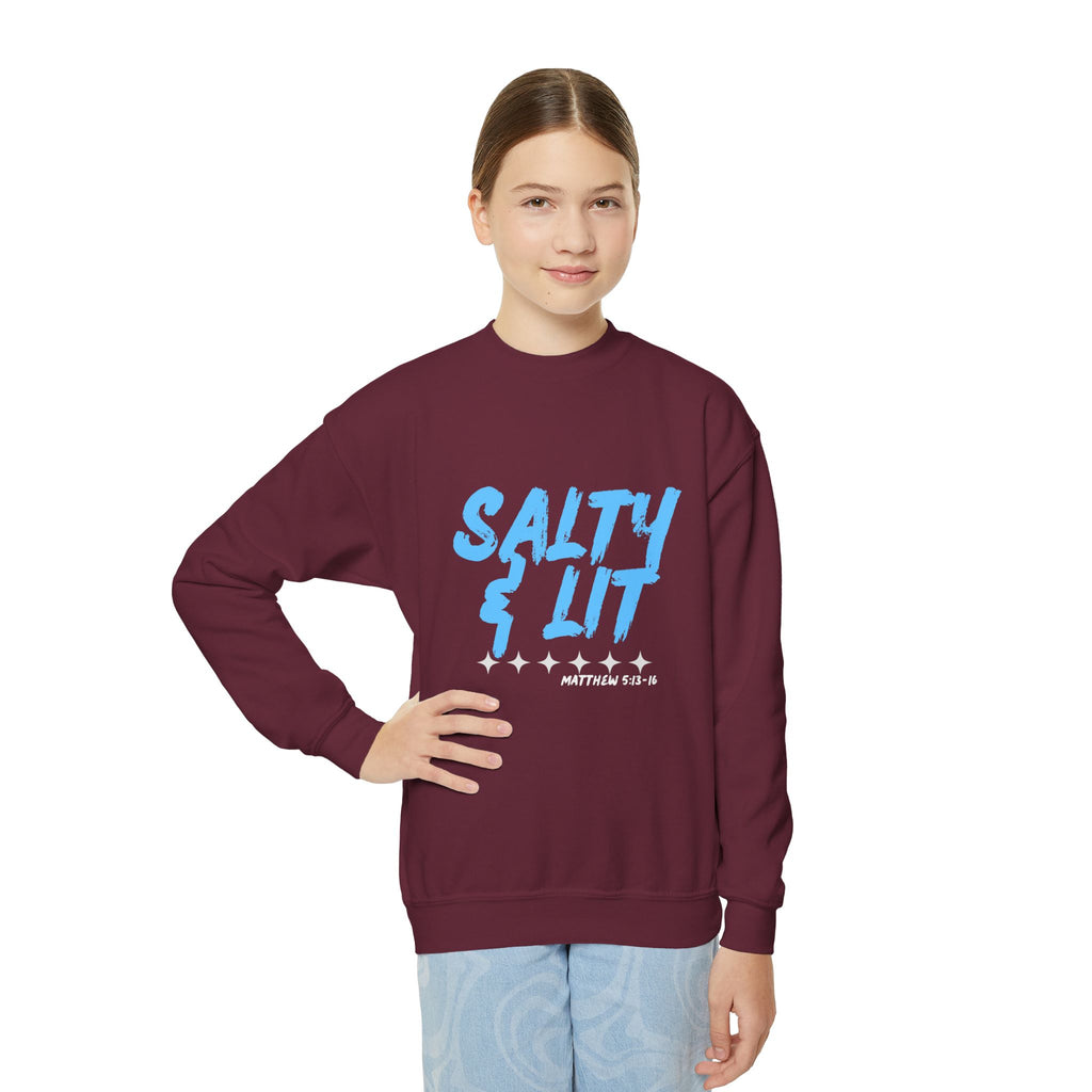 “Salty & Lit” Christian Graphic Sweatshirt