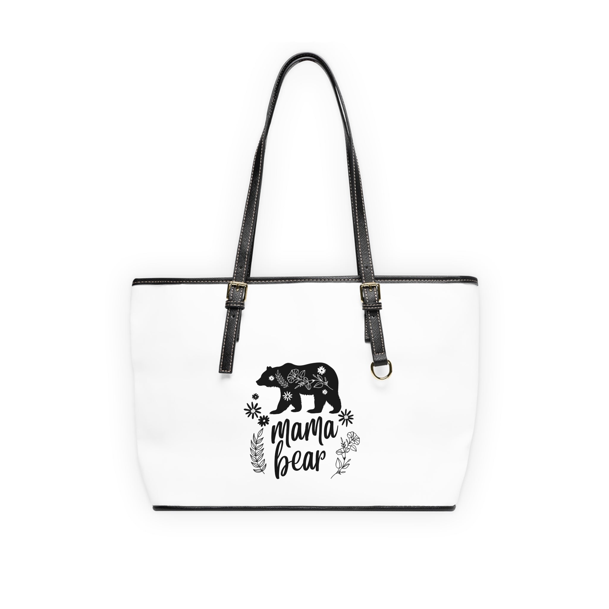 Handbag | 'Mama Bear' Shoulder Bag – Floral Bear Tote for Moms