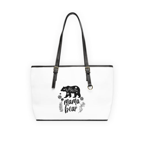 Classic Black & White Mama Bear Shoulder Bag
