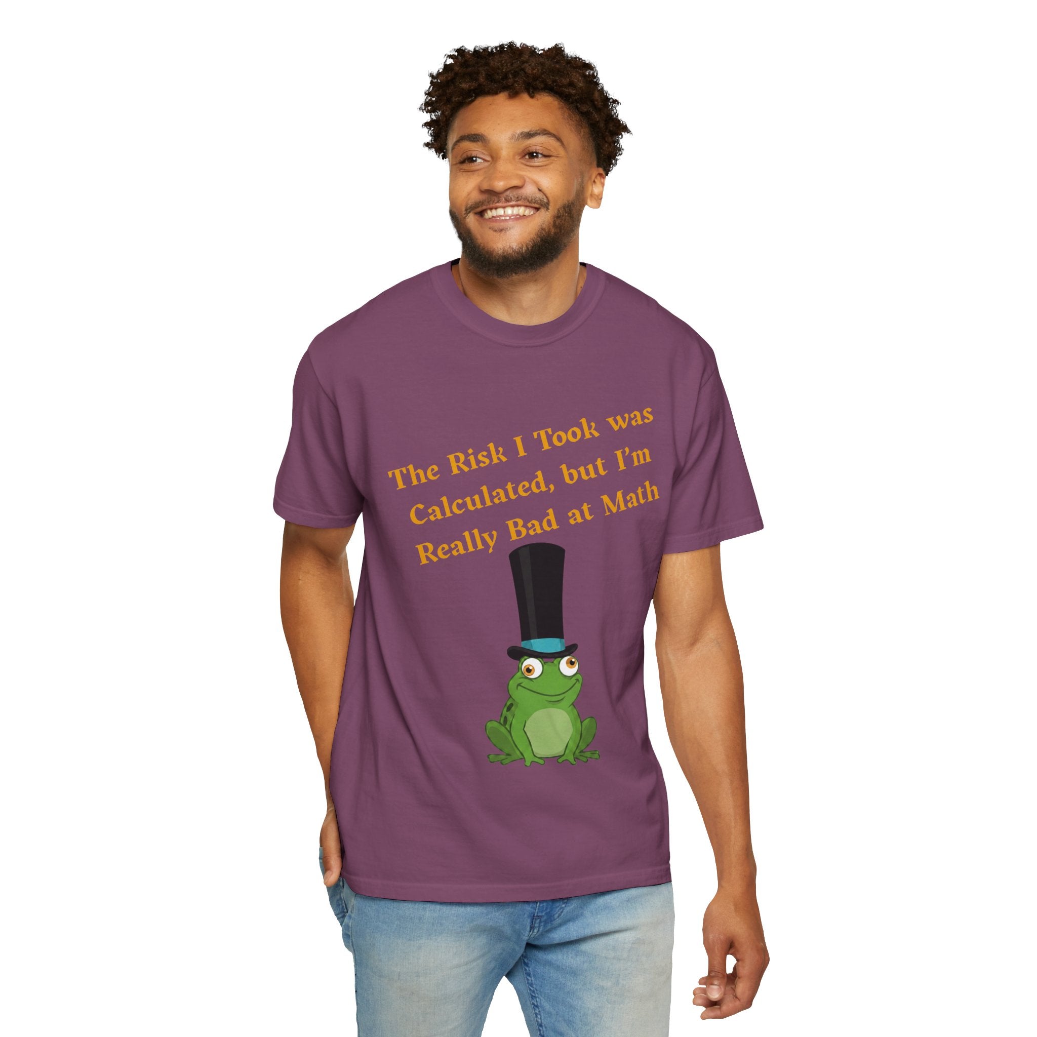 T-Shirt | Funny Frog "The Risk I Took Was Calculated" Graphic Tee