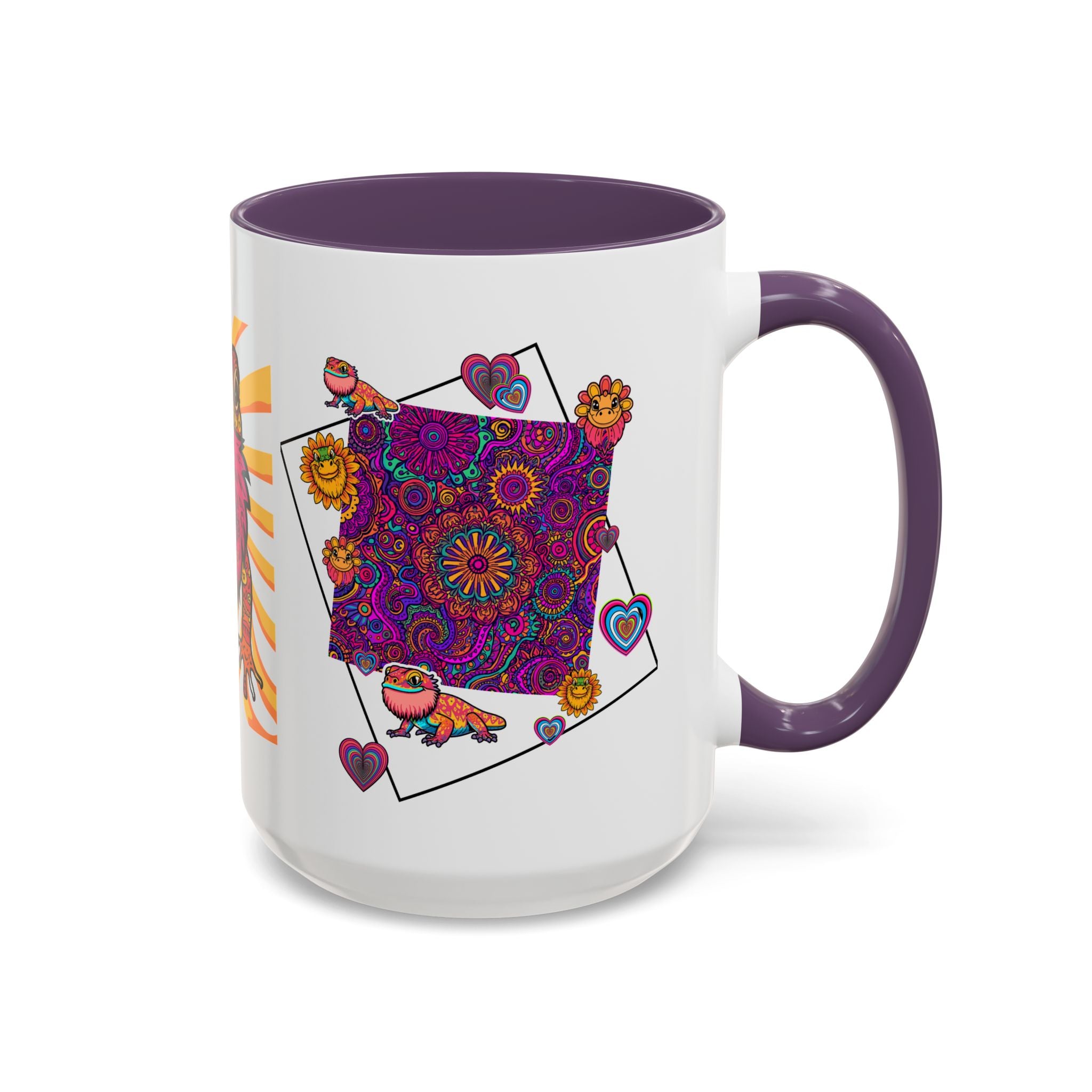 Coffee Mug | Psychedelic Lizards Accent Ceramic Mug