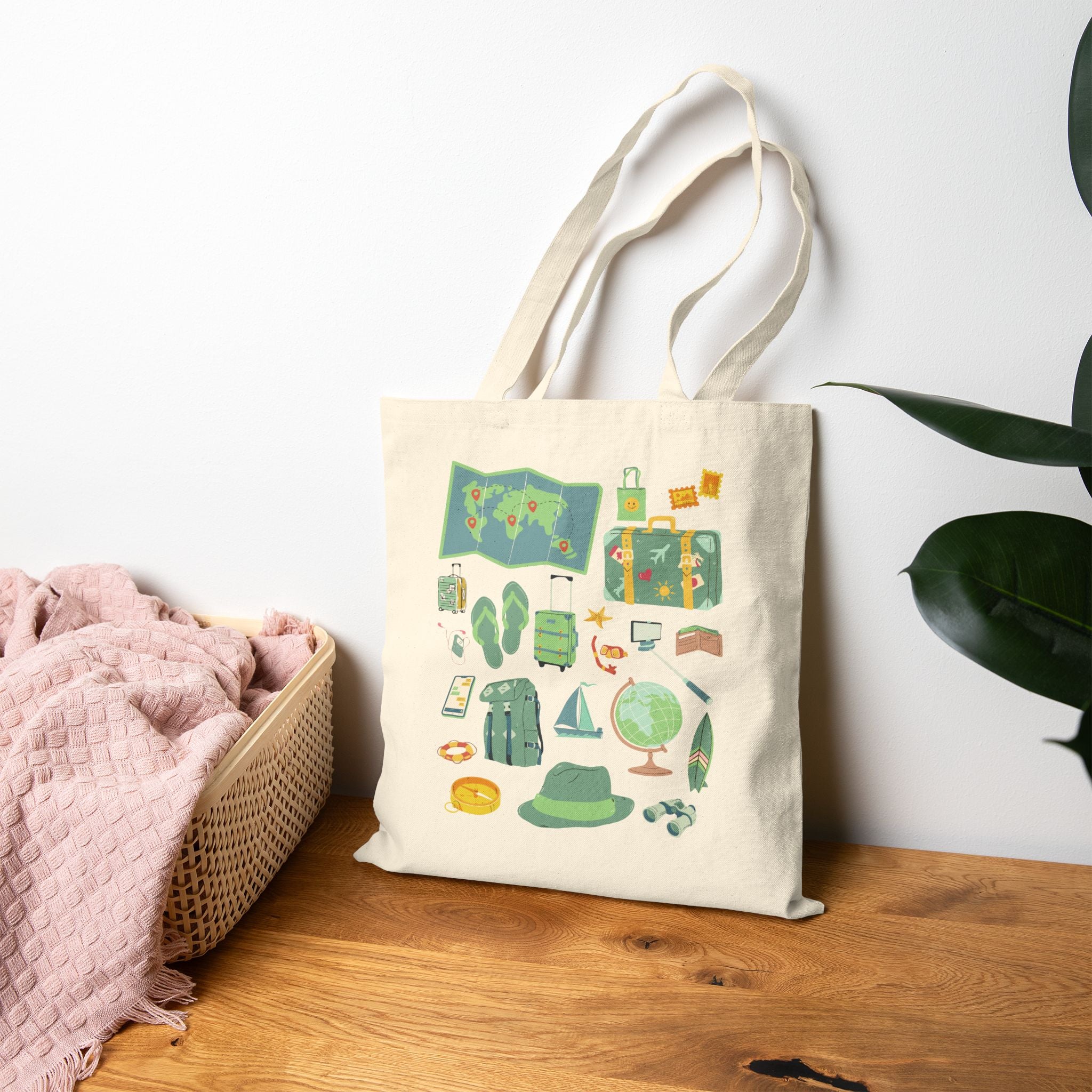 Tote Bag | Beach Vacation & Adventure Reusable Canvas Shopper