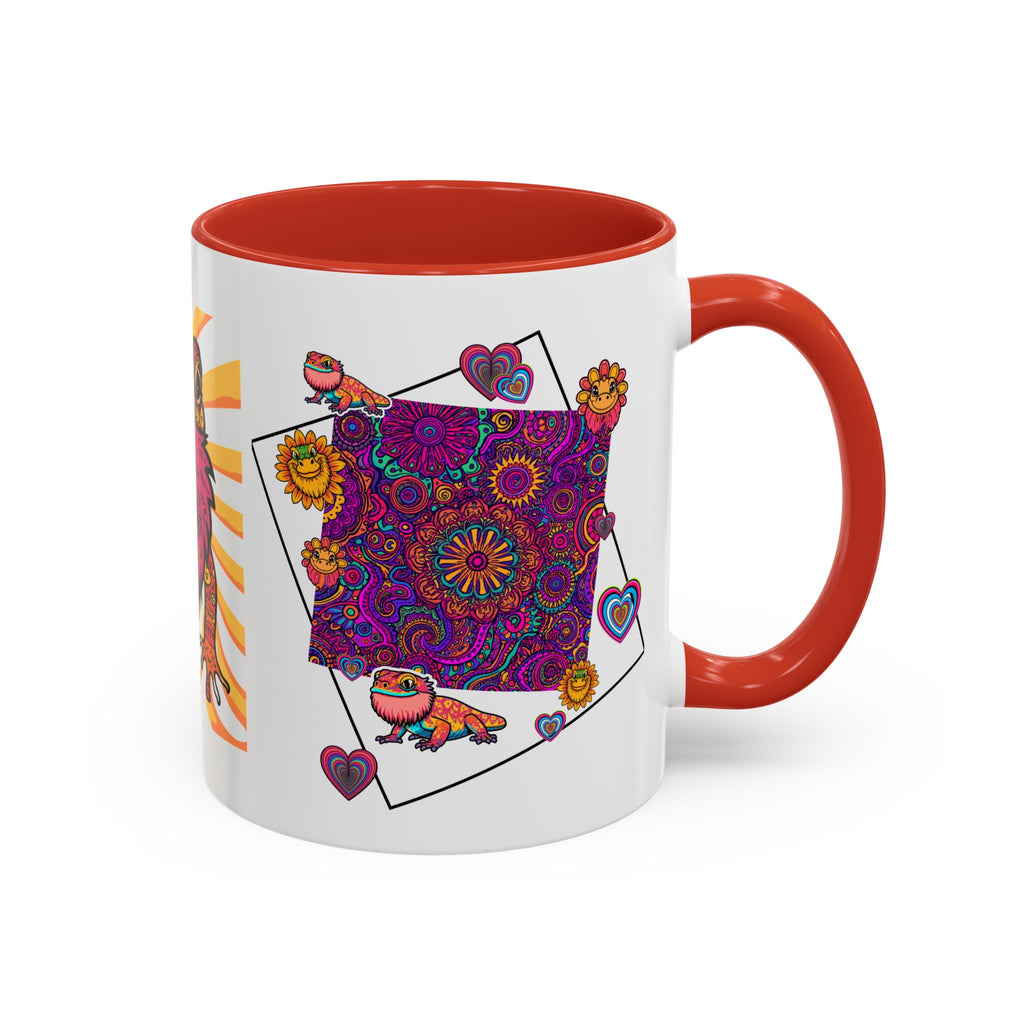 Coffee Mug | Psychedelic Lizards Accent Ceramic Mug