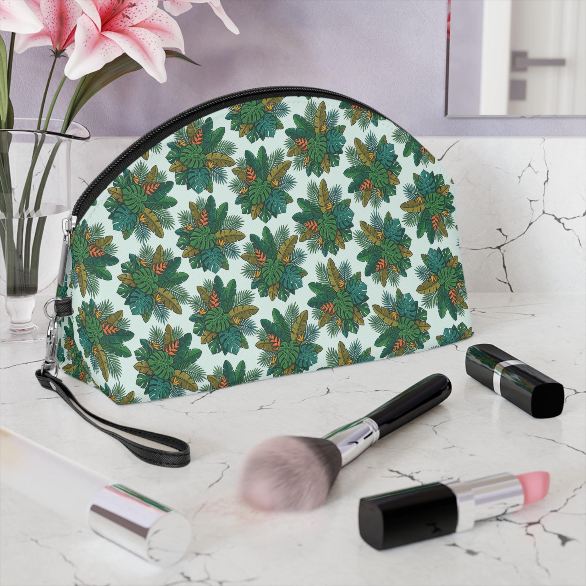Cosmetic Pouch | Tropical Plants Makeup Bag