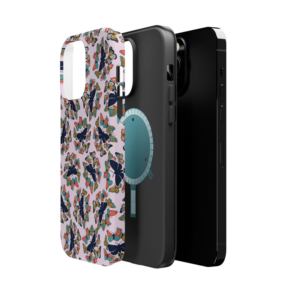 Phone Cases | Pastel Butterflies and Moths Pattern Magnetic Impact-Resistant Case