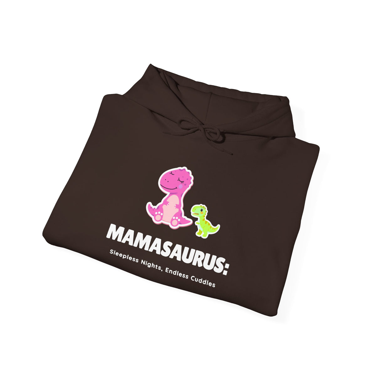 Pink Mama Dino with Baby Hoodie