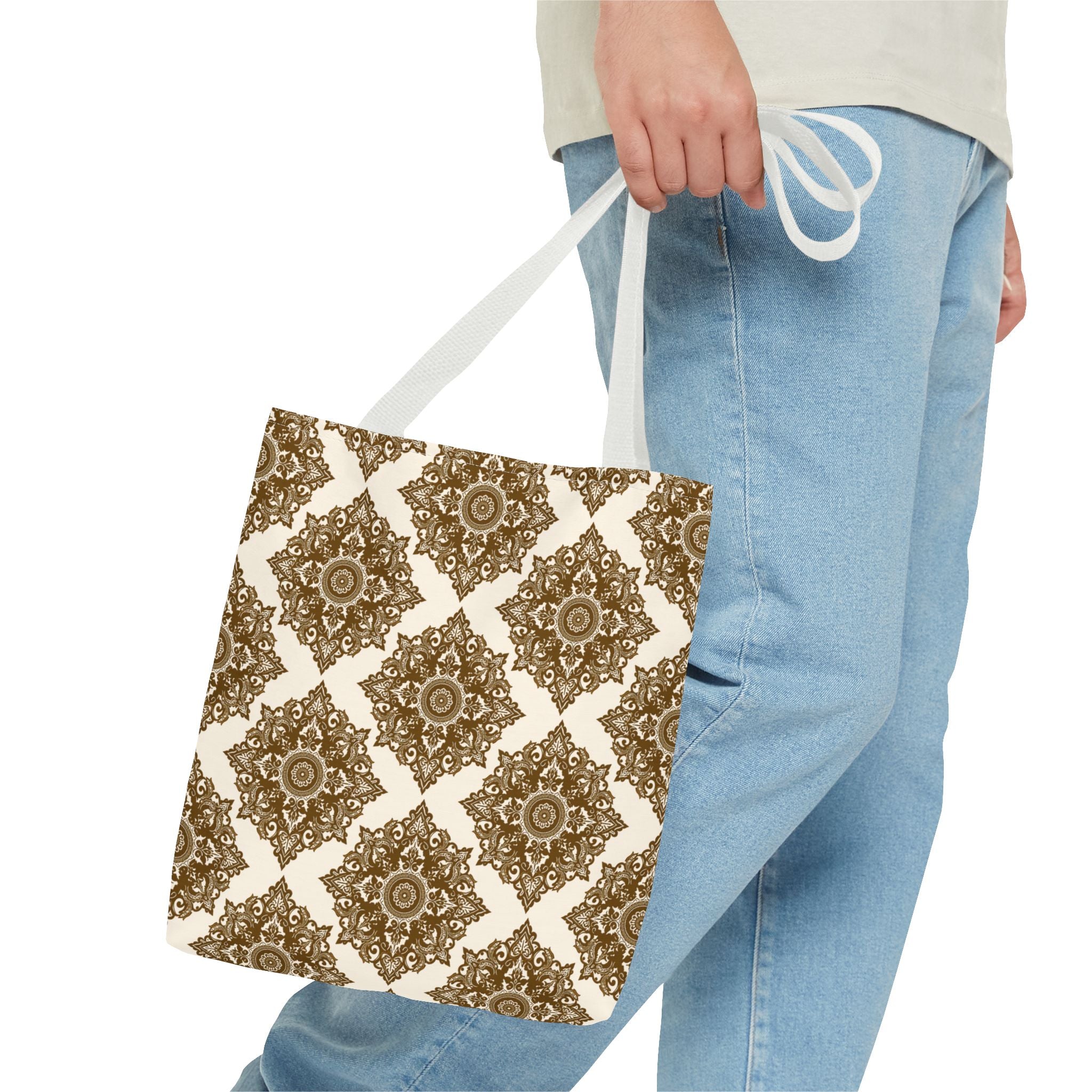 Tote Bag | Boho Gold Medallion Pattern