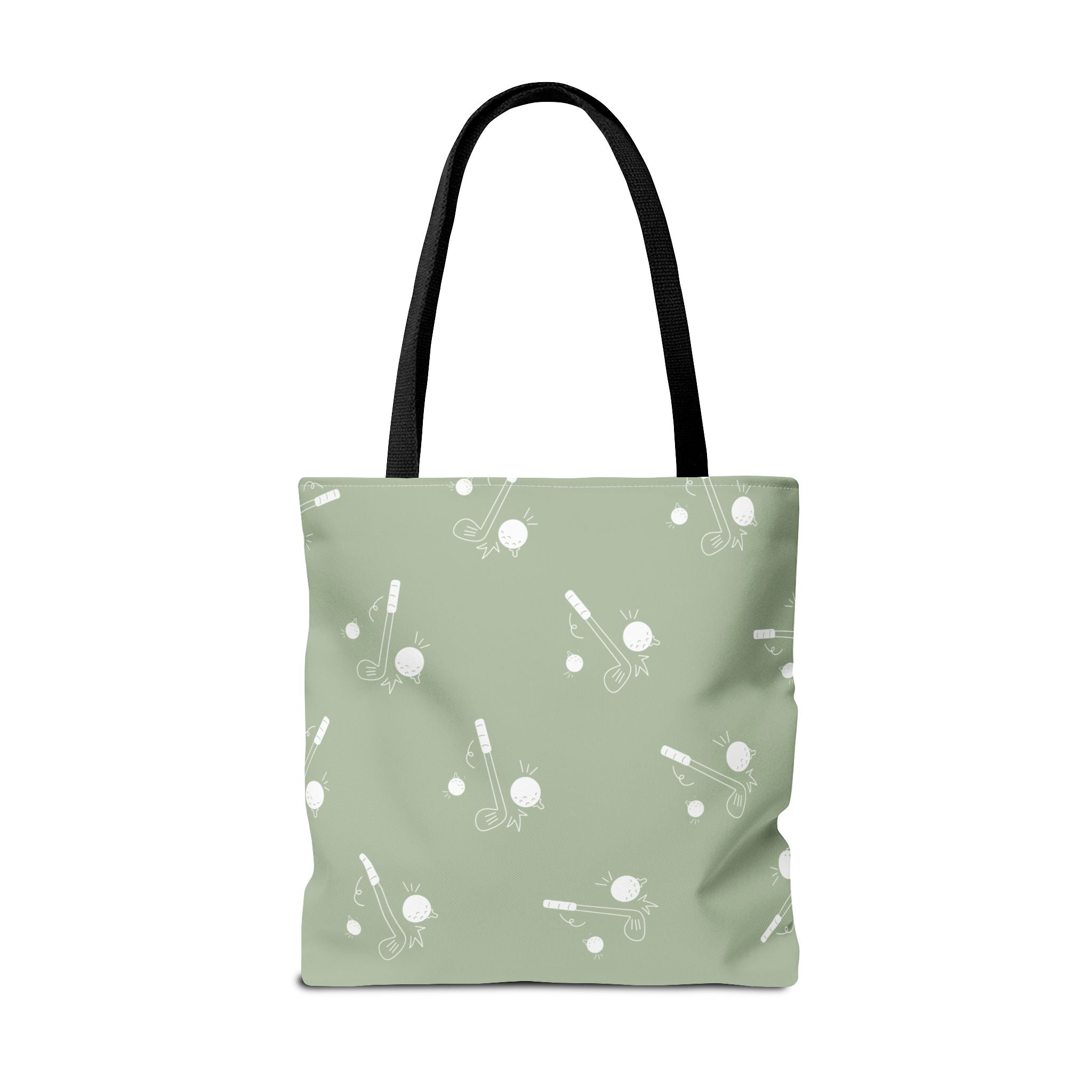 Tote Bag | Sage Green and Golf Pattern Shoulder Bag