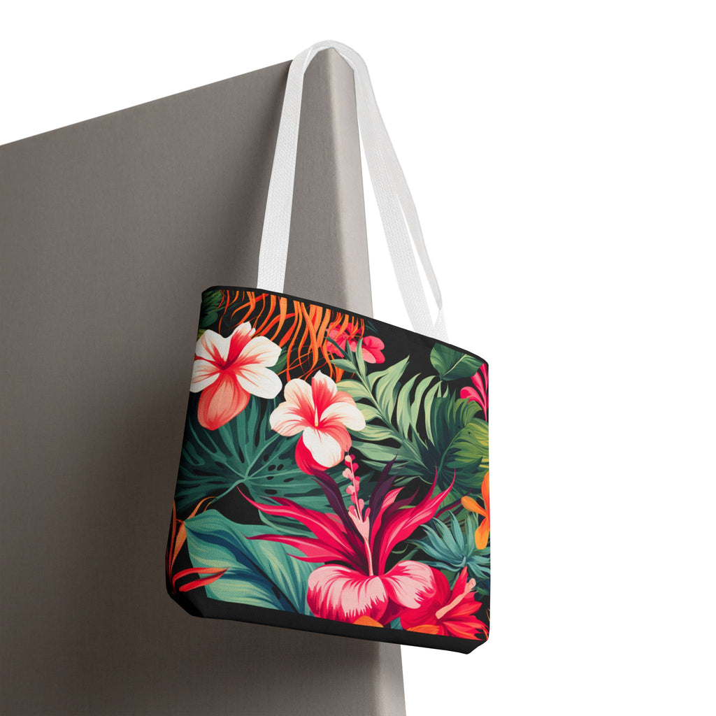 Tote Bag | Vibrant Tropical Beach & Market Tote