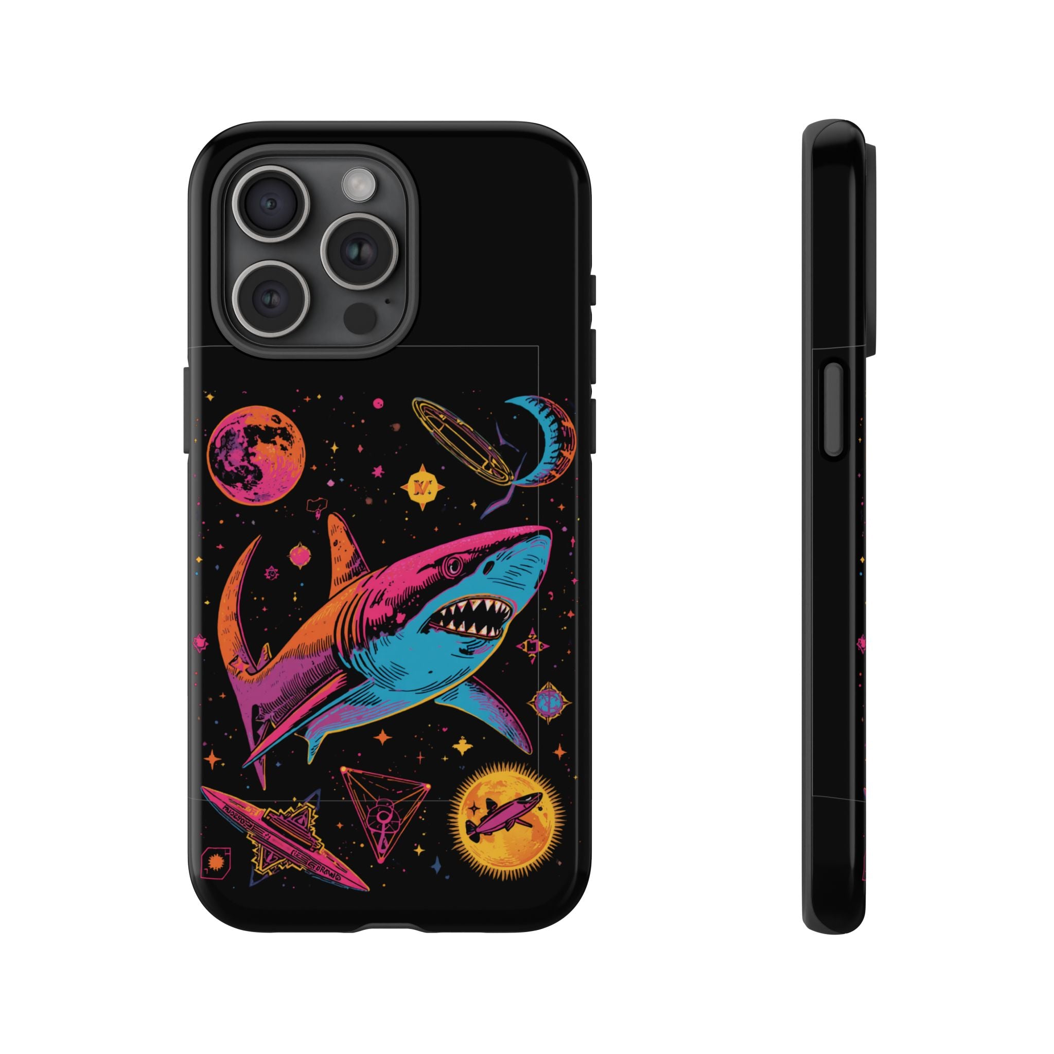 Phone Cases | Neon Space Shark Case