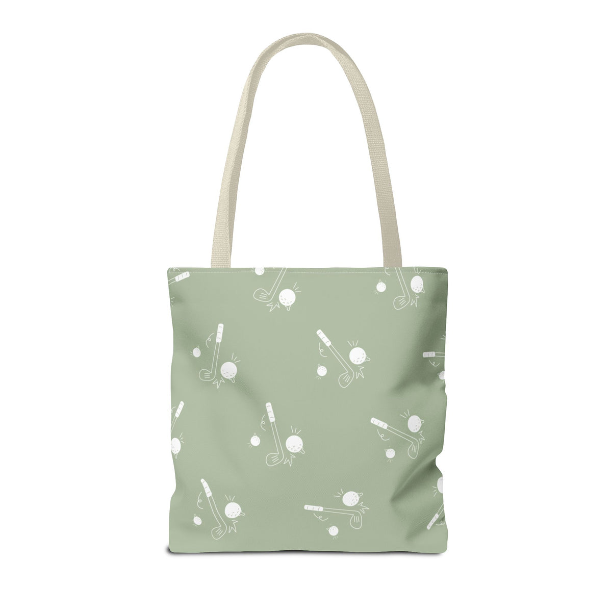 Sage Green and Golf Pattern Tote Bag