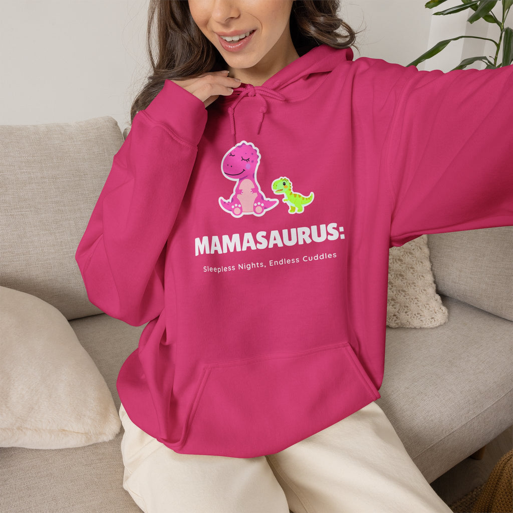 Hoodie | 'Mamasaurus' Pink Mama Dino with Baby Sweater