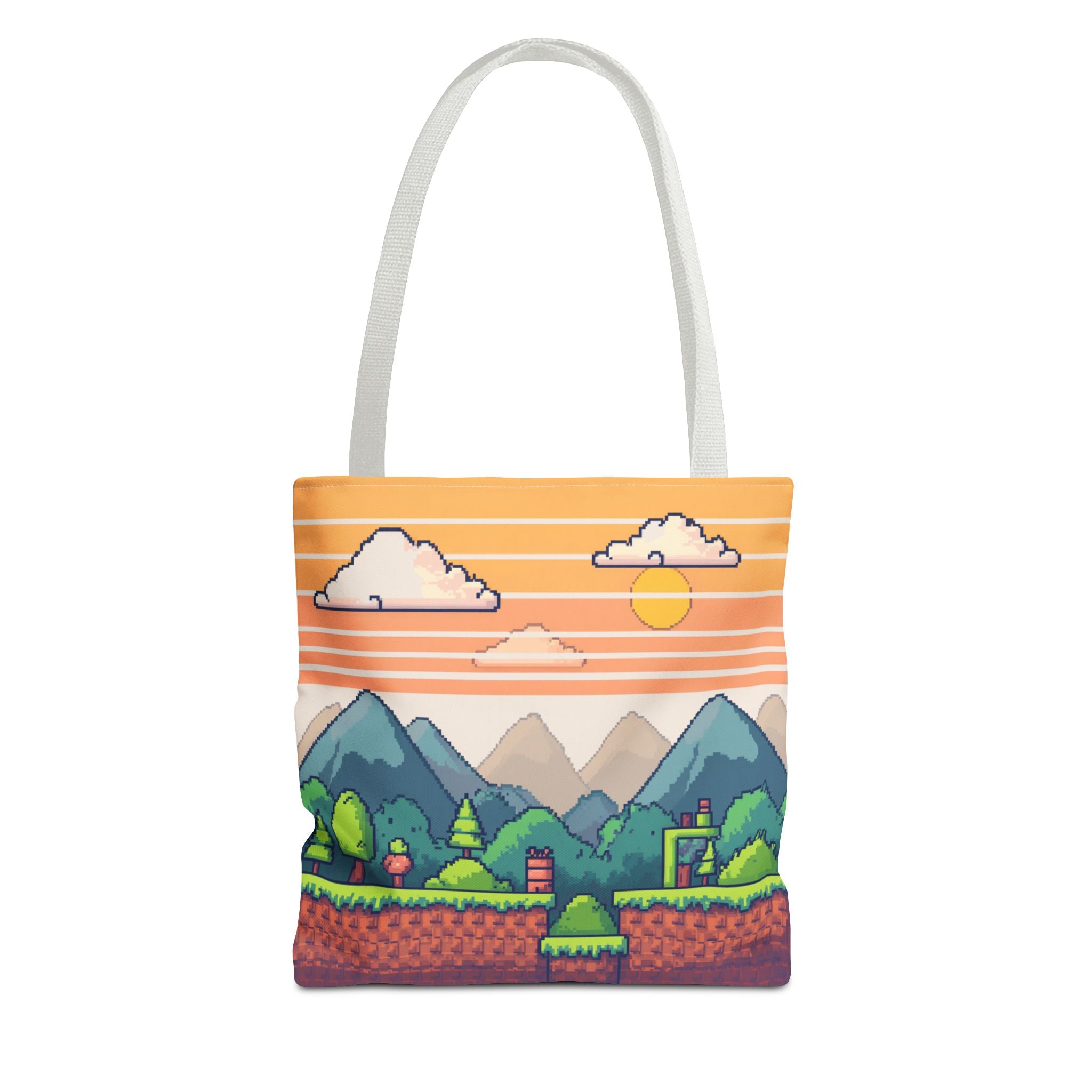 Tote Bag | Pixel Sunset Mountain Gamer Tote