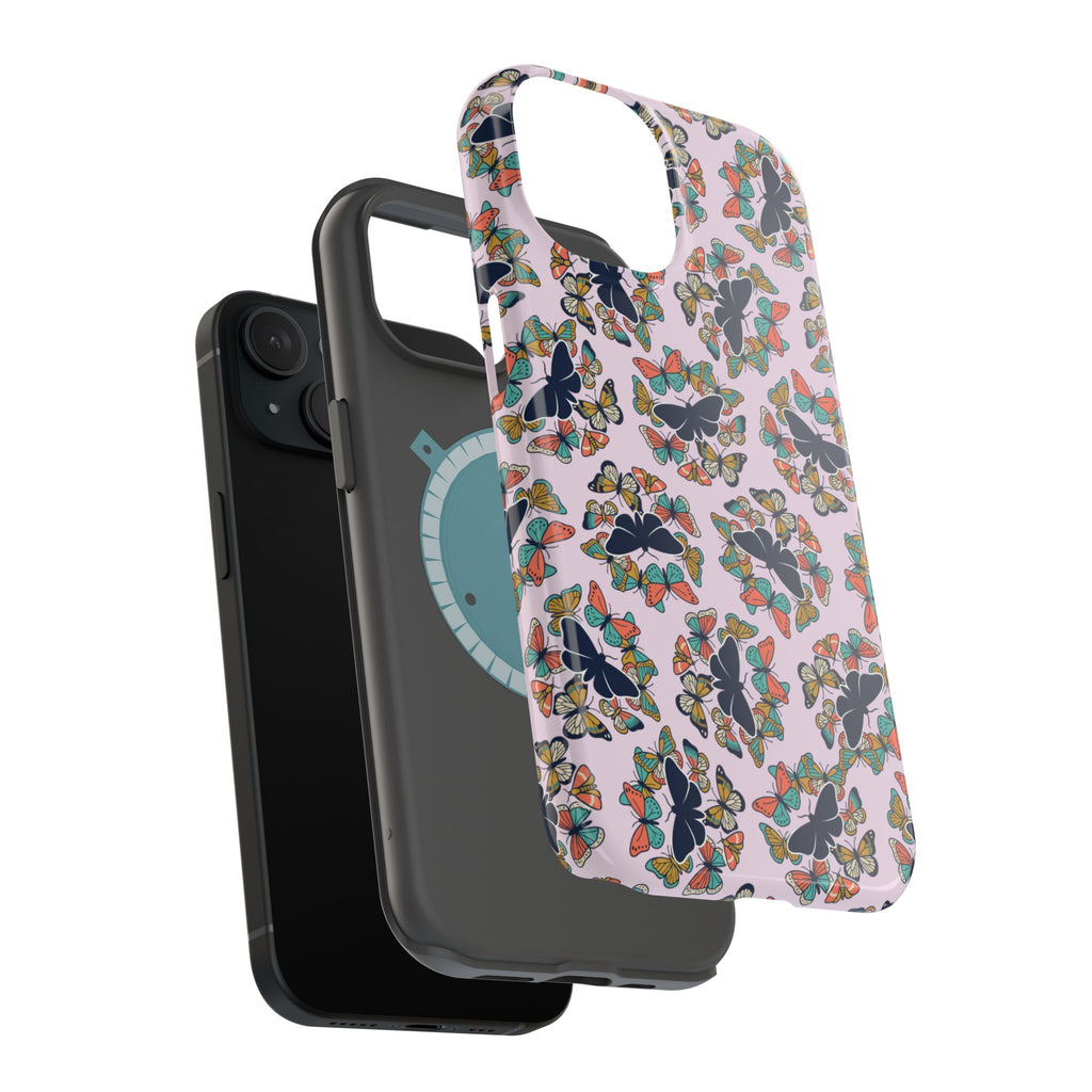 Phone Cases | Pastel Butterflies and Moths Pattern Magnetic Impact-Resistant Case
