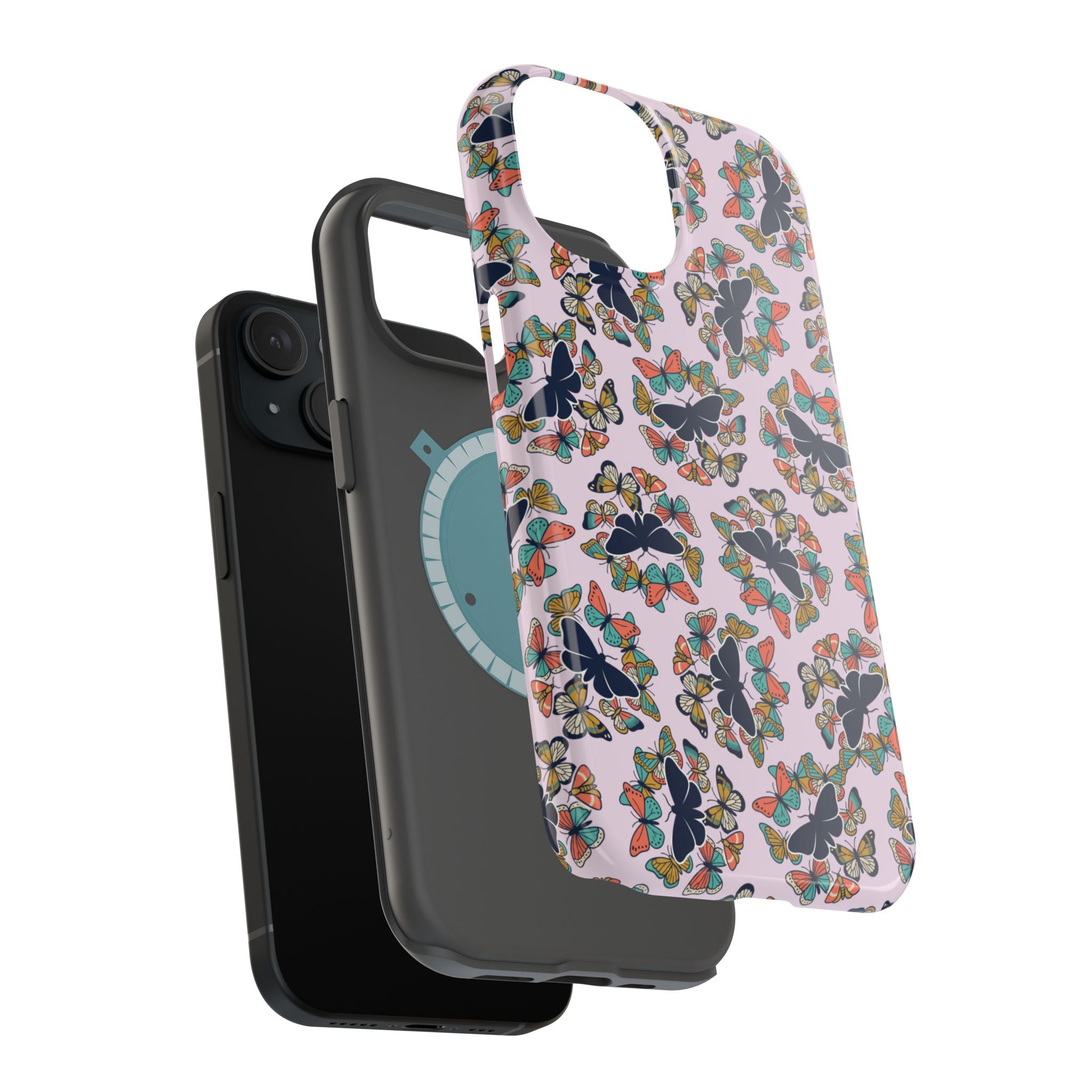 Phone Cases | Pastel Butterflies and Moths Pattern Magnetic Impact-Resistant Case