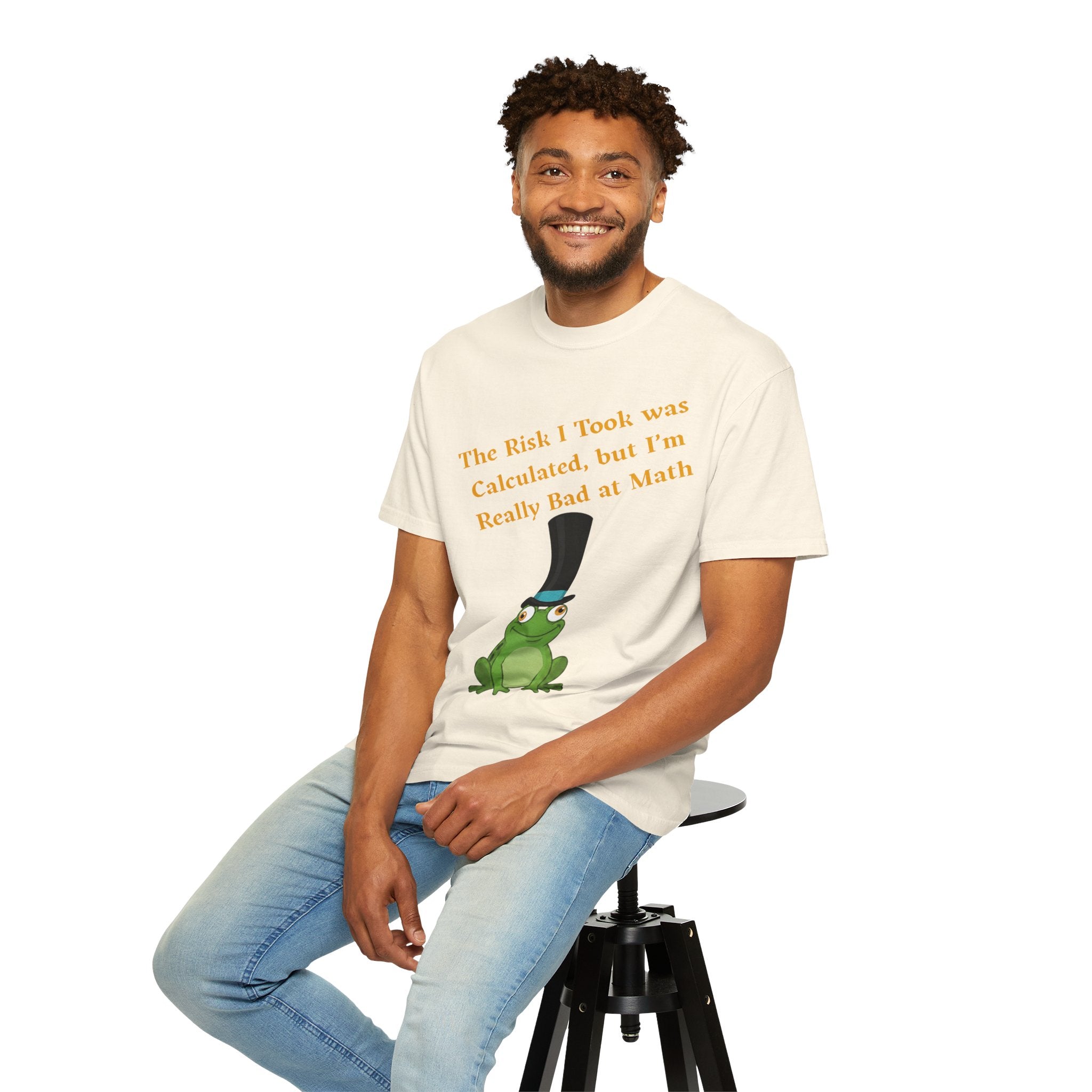 T-Shirt | Funny Frog "The Risk I Took Was Calculated" Graphic Tee