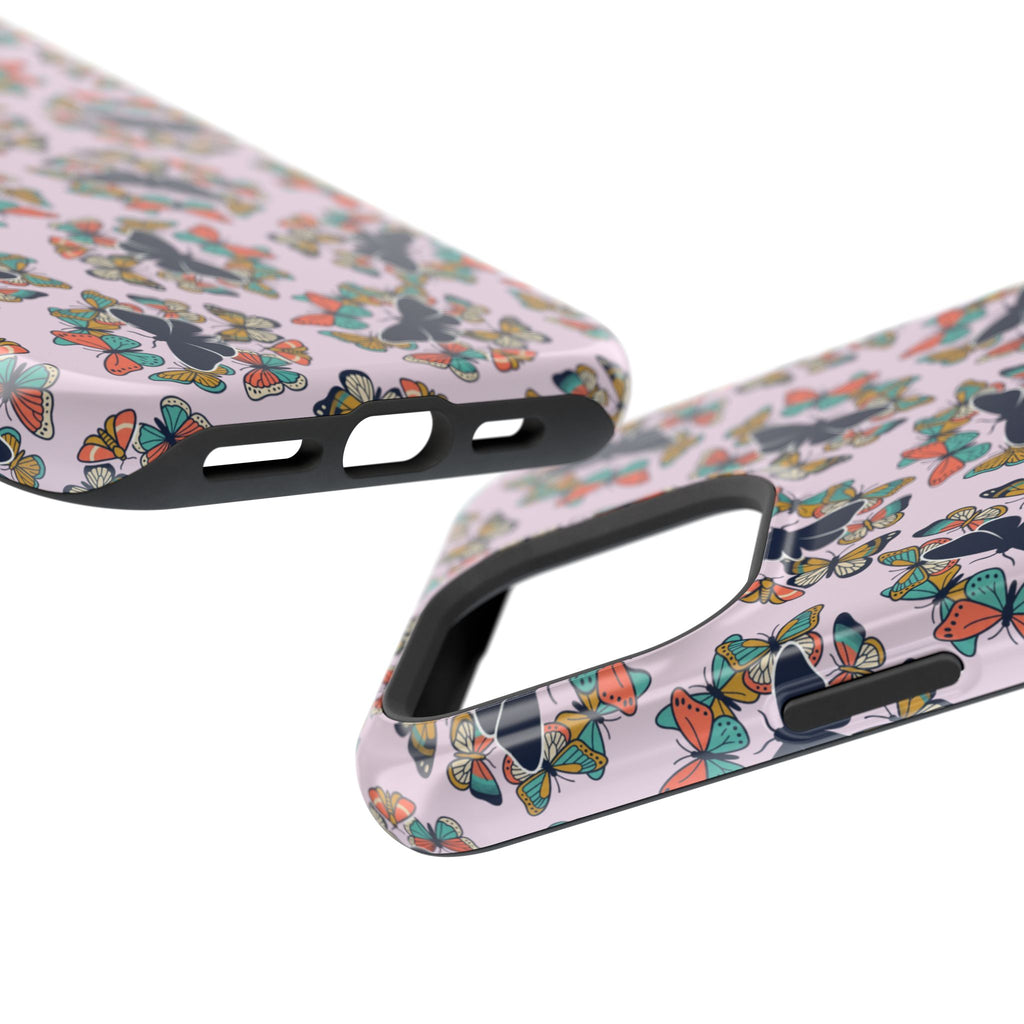 Phone Cases | Pastel Butterflies and Moths Pattern Magnetic Impact-Resistant Case