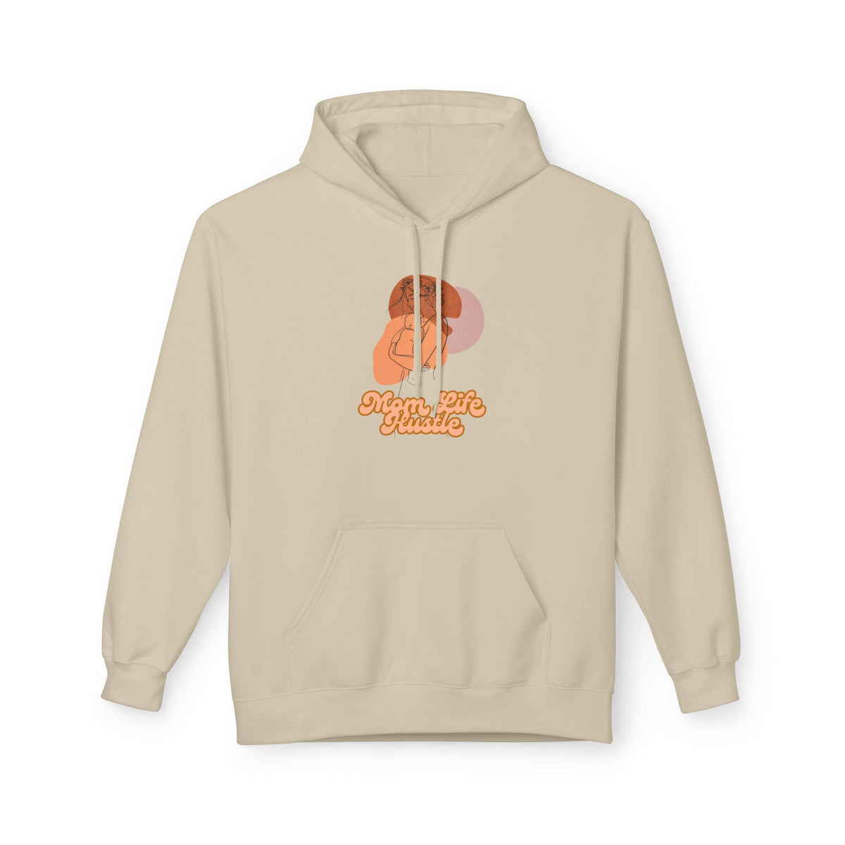 Mom Life Hustle Retro Line Art Graphic Hoodie