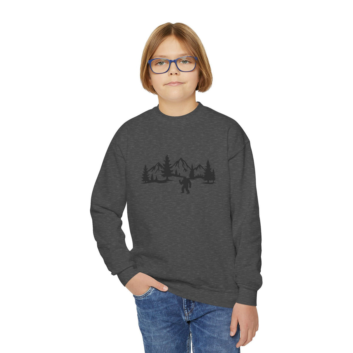 Thumbs Up Bigfoot Youth Sweatshirt