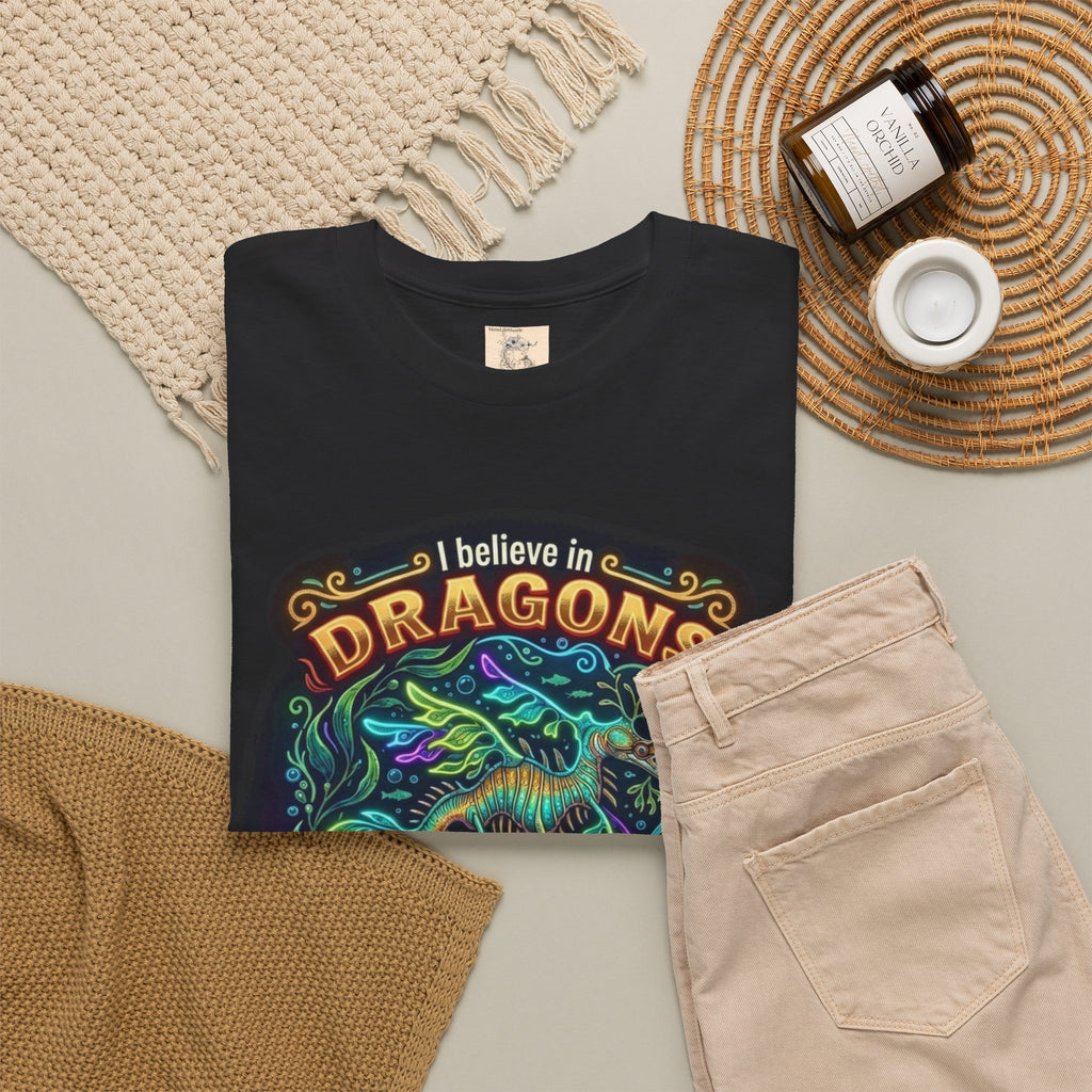 T-Shirt | 'I Believe in Dragons' Colorful Graphic Tee