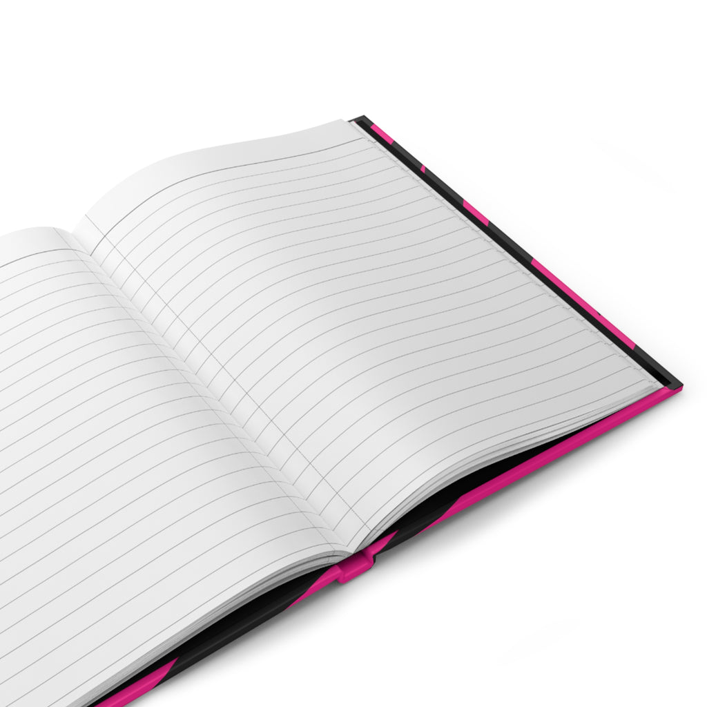 Journal | Custom Name Matte Pink Zebra Hardcover Notebook