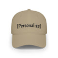 Hat | Personalized Text Embroidered Low Profile Baseball Cap