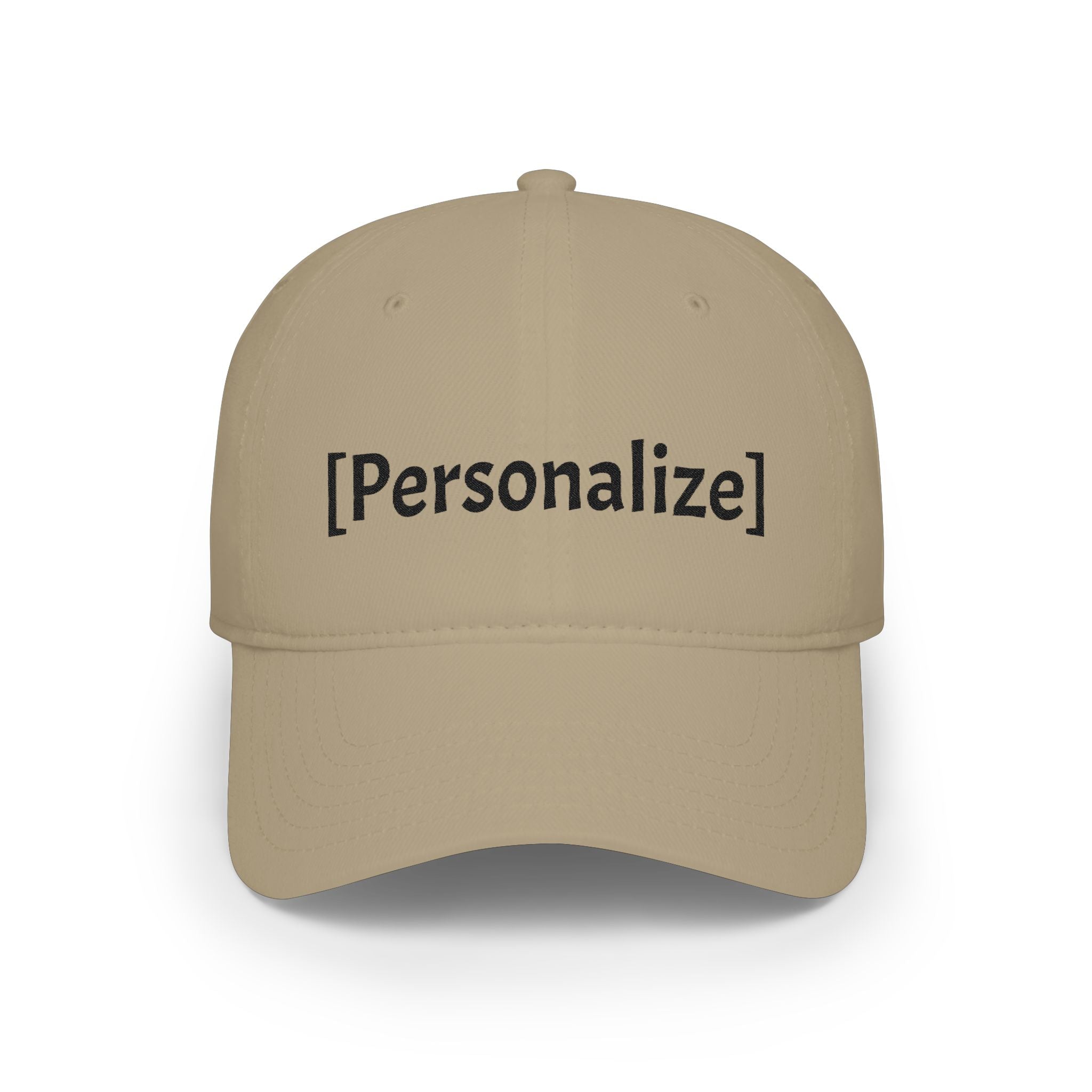 Hat | Personalized Text Embroidered Low Profile Baseball Cap