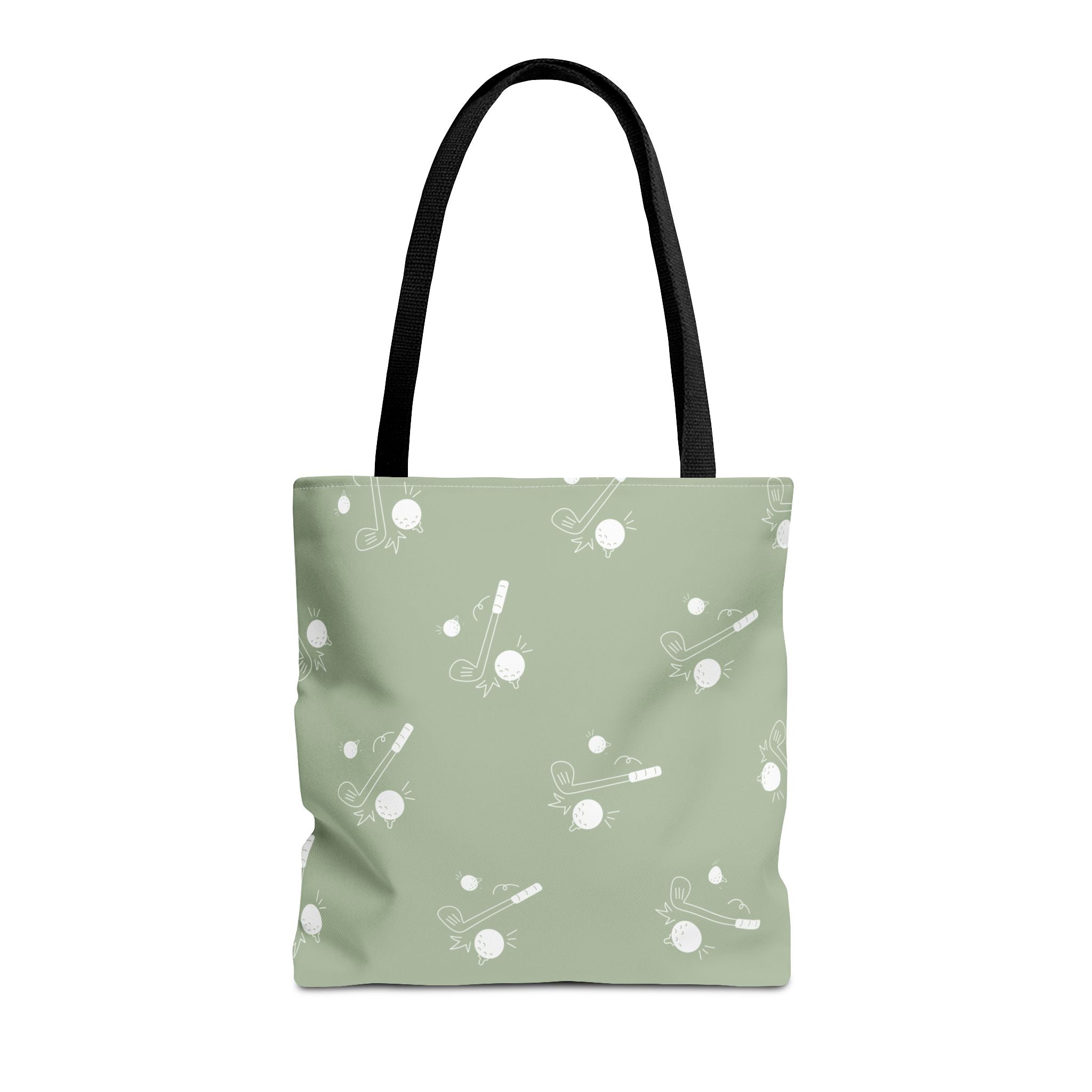 Tote Bag | Sage Green and Golf Pattern Shoulder Bag