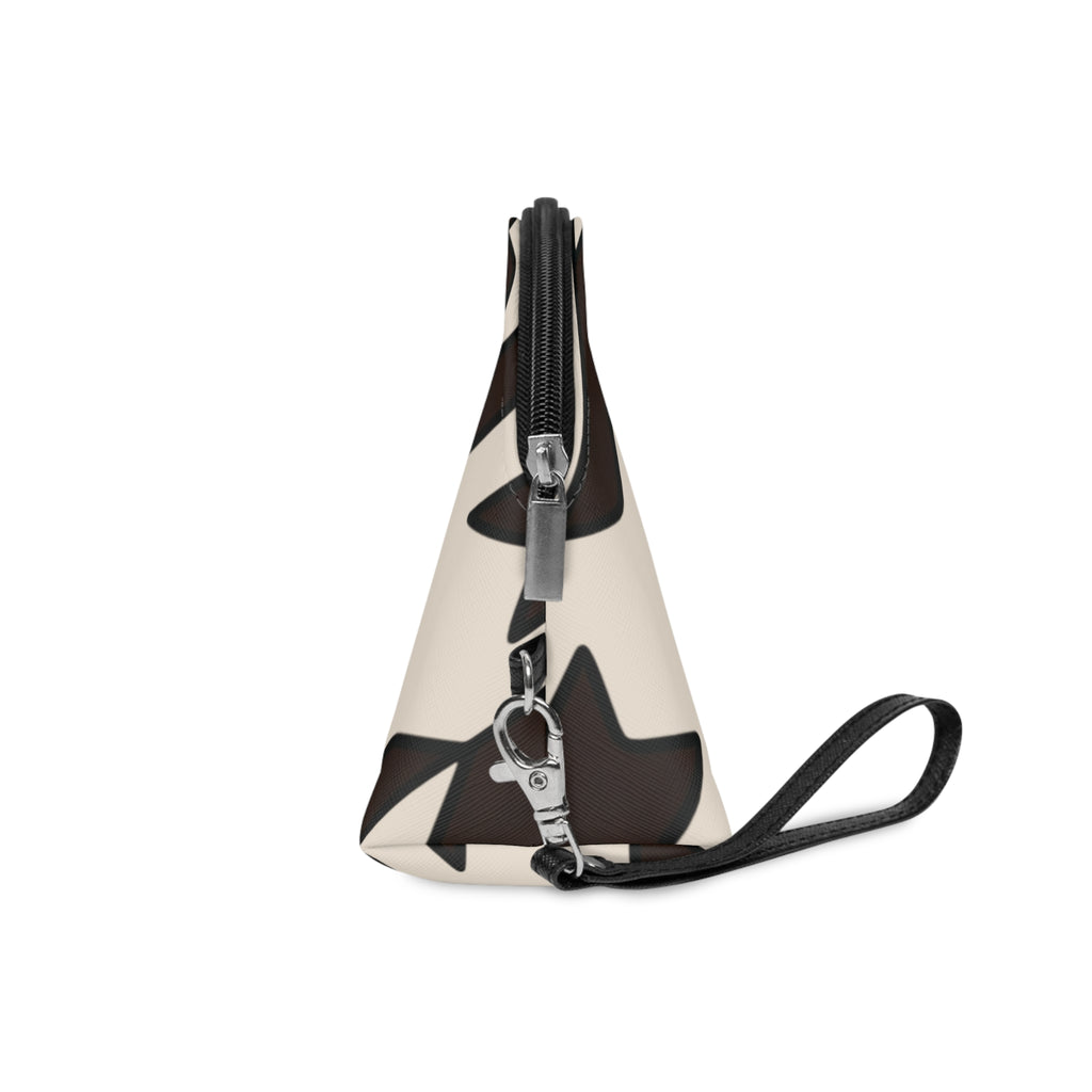 Cosmetic Pouch | Classic Black & Cream Houndstooth Makeup Bag