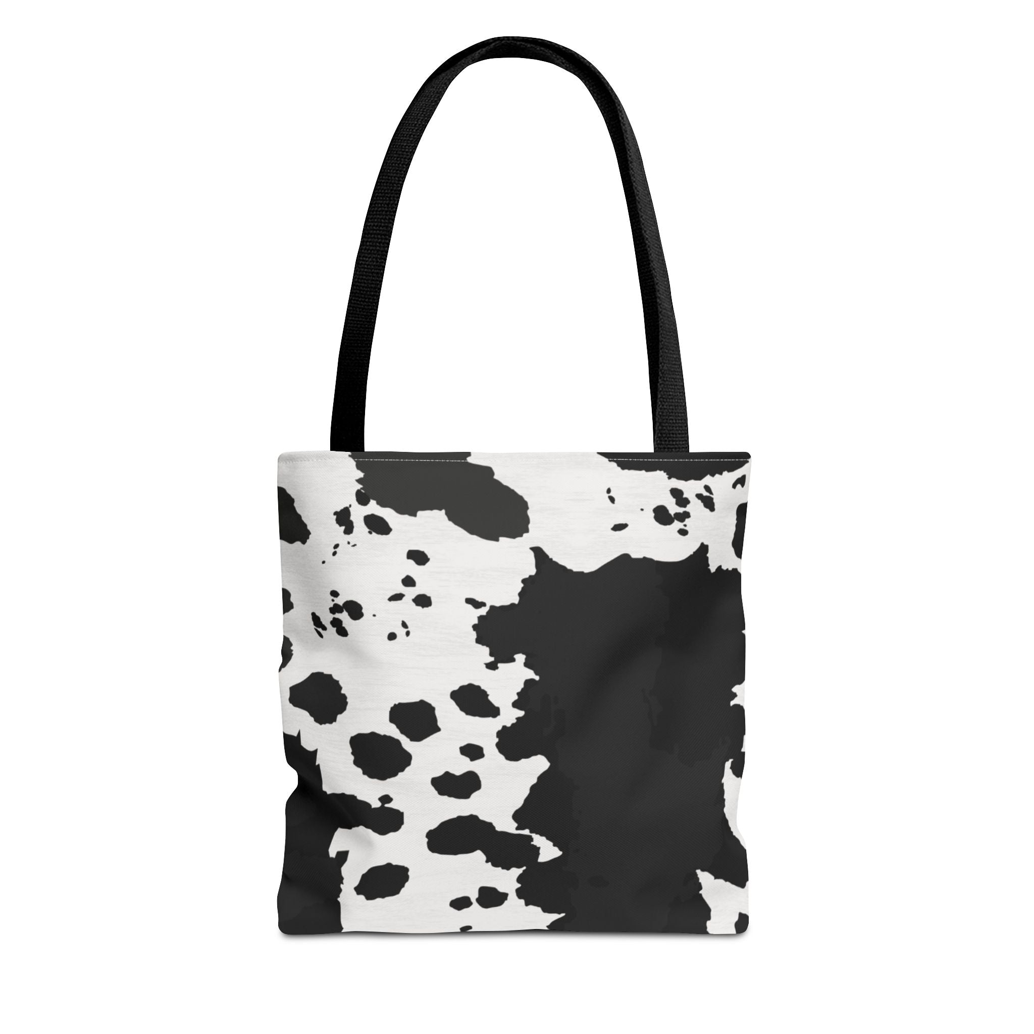 Tote Bag | Black & White Cow Print Patterned Shoulder Tote