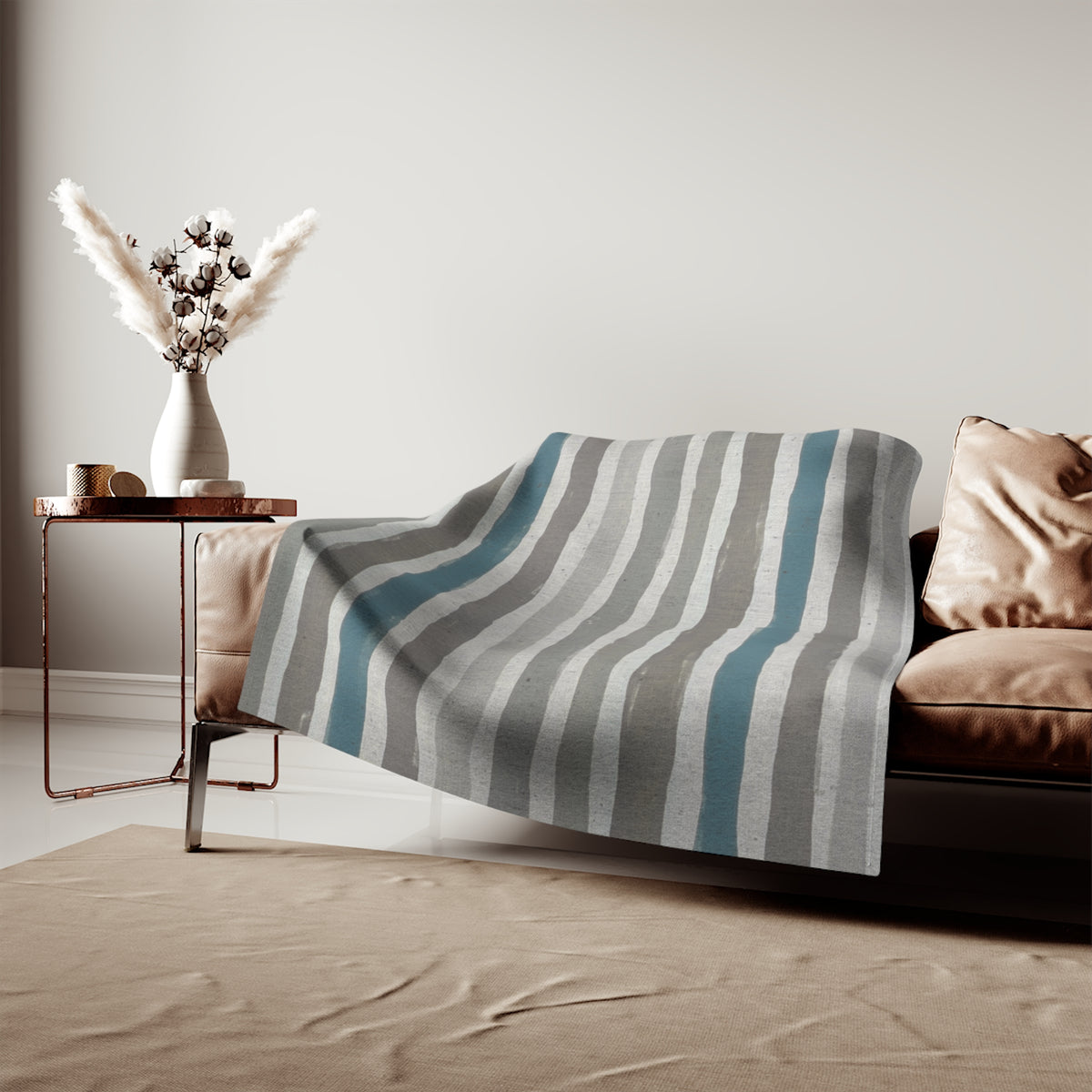 Modern Cool Striped Sweatshirt Blanket