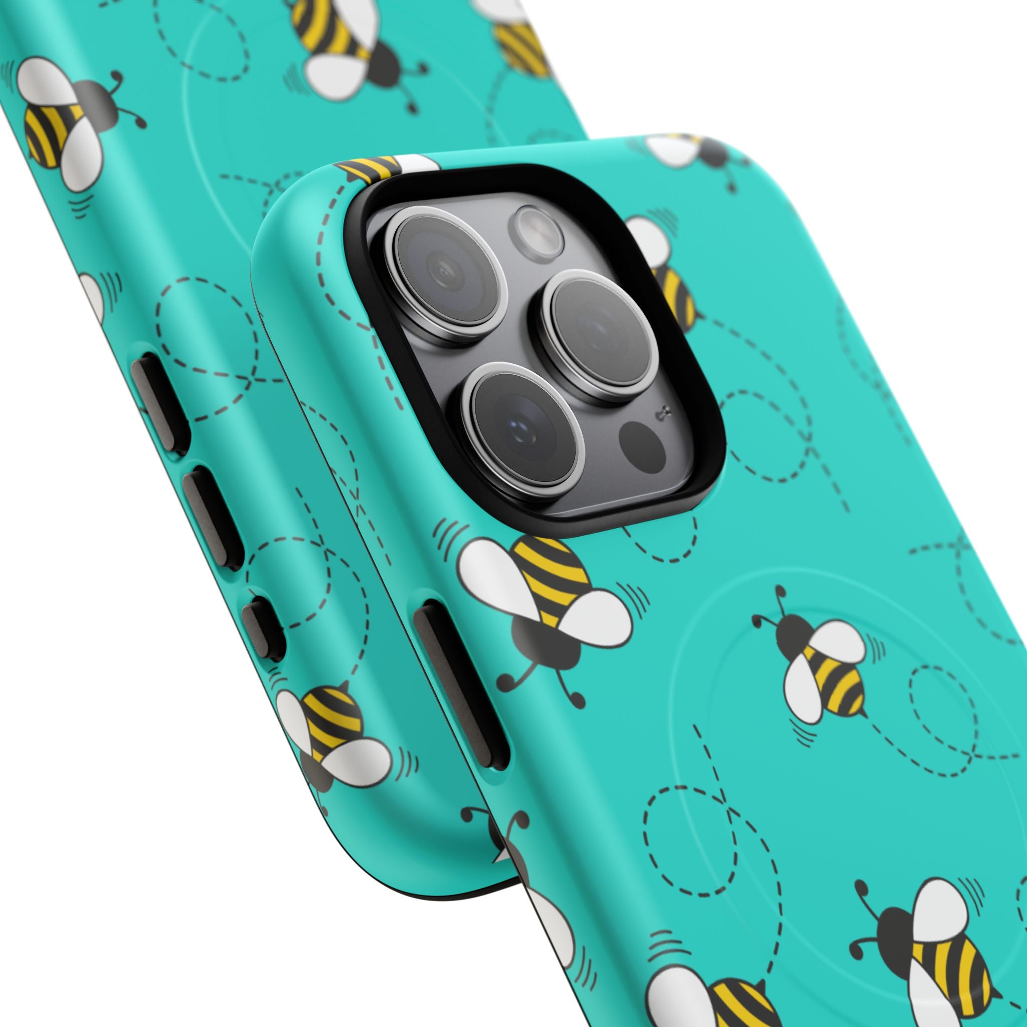Phone Case | Cute Turquoise Bumblebee Tough Magnetic Phone Case