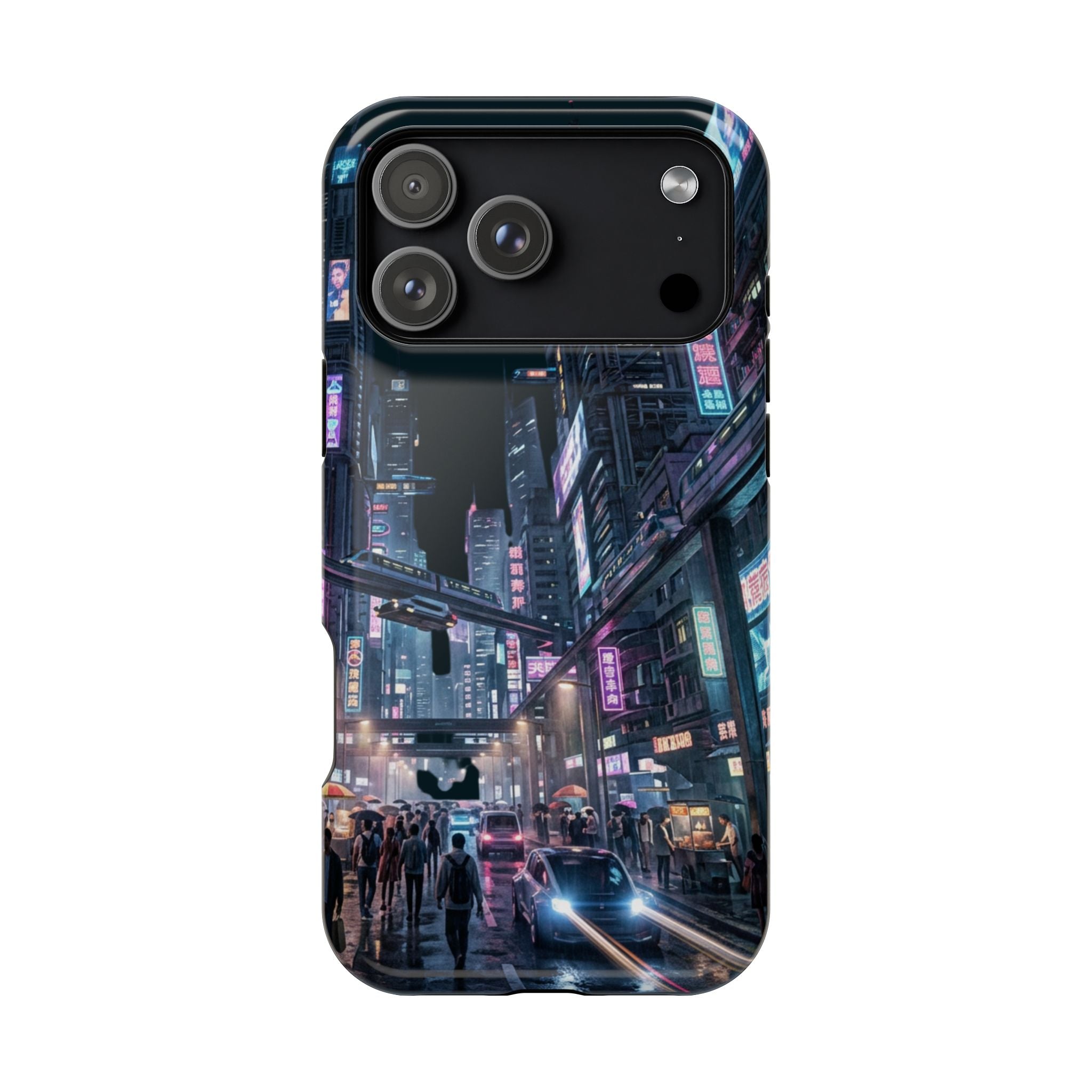 Phone Case | Cyberpunk City Magnetic Impact-Resistant Phone Cover