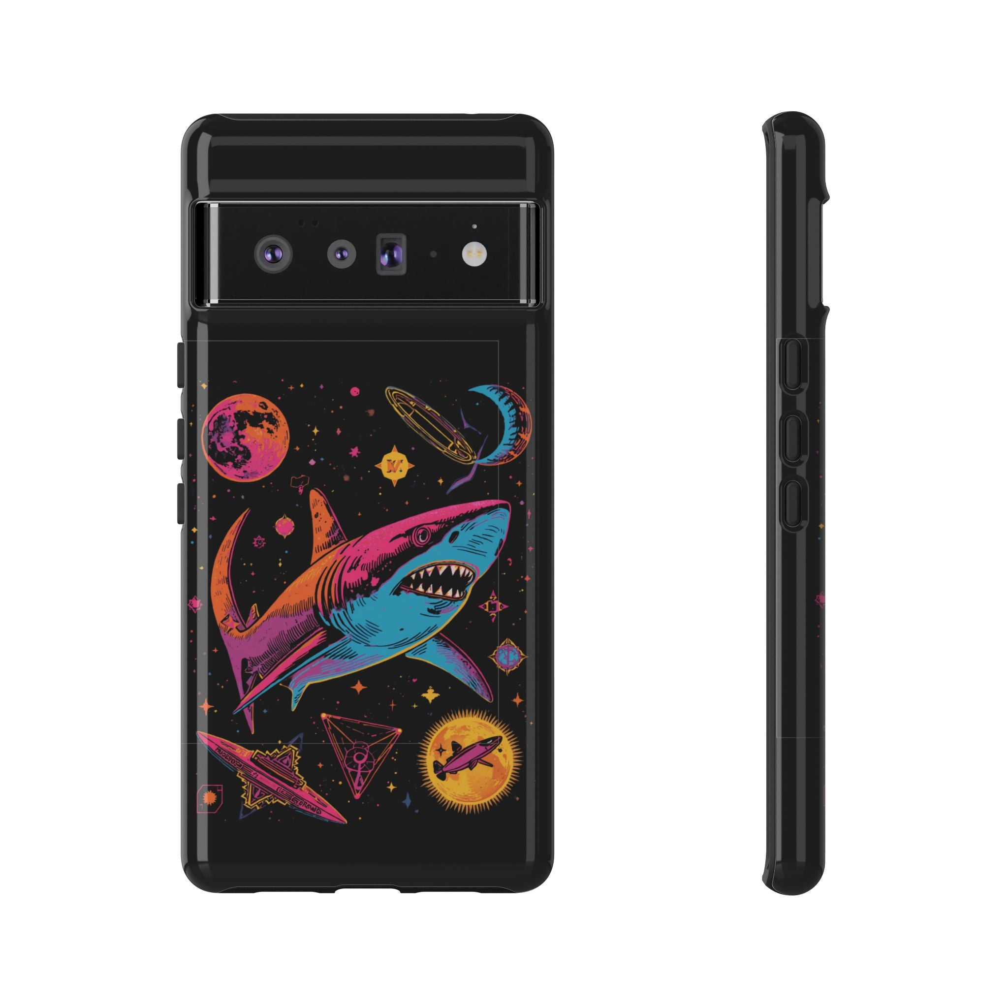 Phone Cases | Neon Space Shark Case