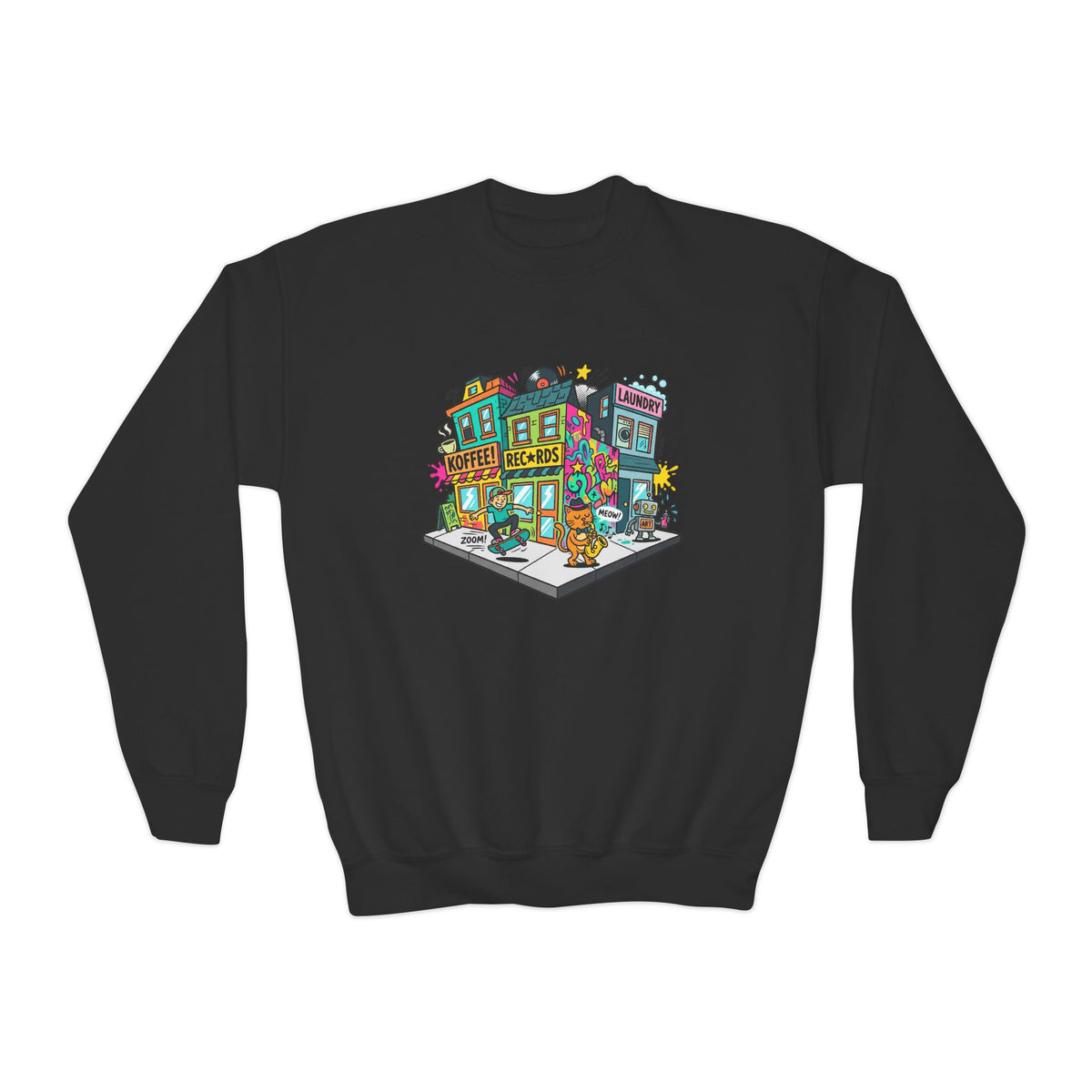 Colorful City Life Crewneck Sweatshirt