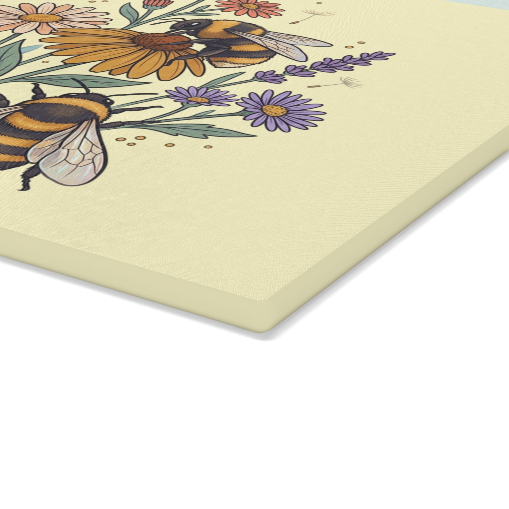 Glass Cutting Board | Bee and Wildflowers Kitchen Decor