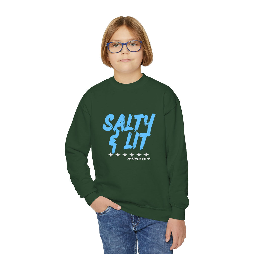 “Salty & Lit” Christian Graphic Sweatshirt