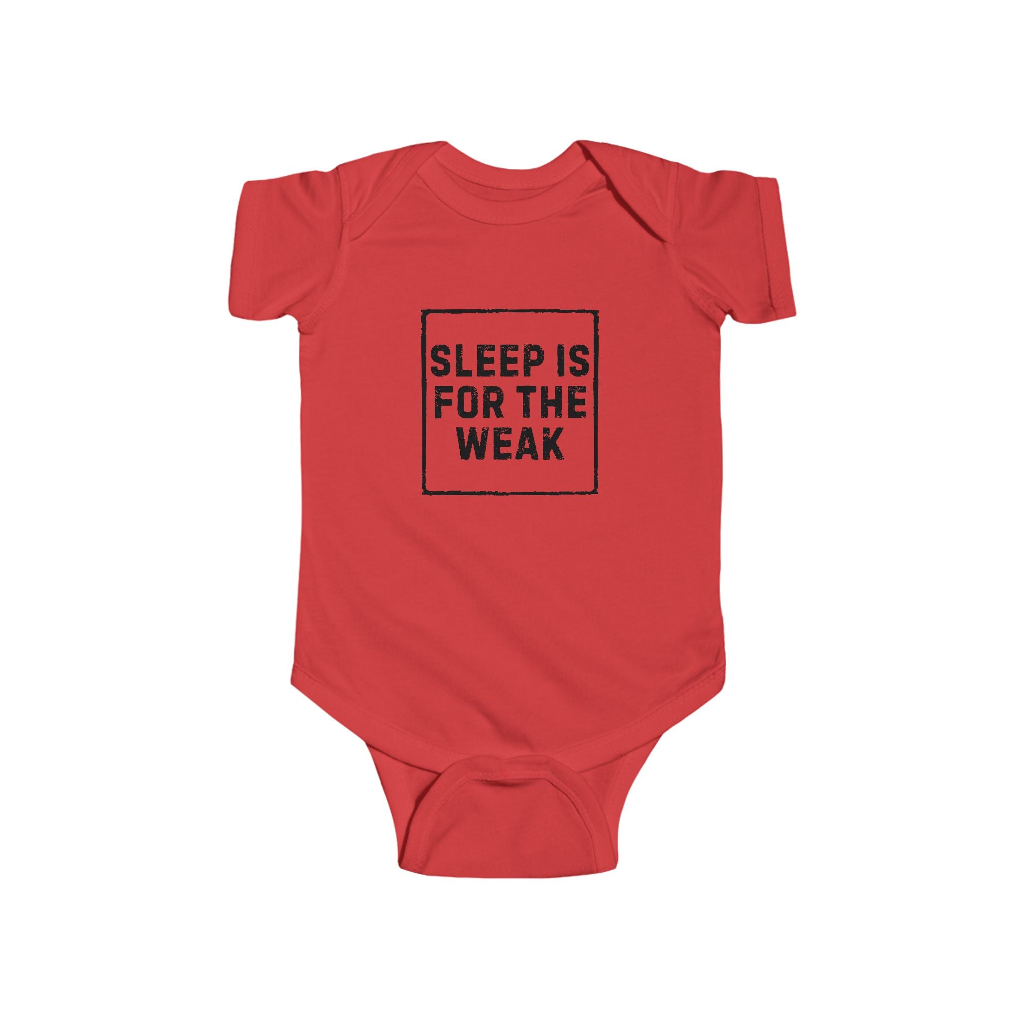 Baby Bodysuit | 'Sleep Is For The Weak' in Black Script Infant Onesie
