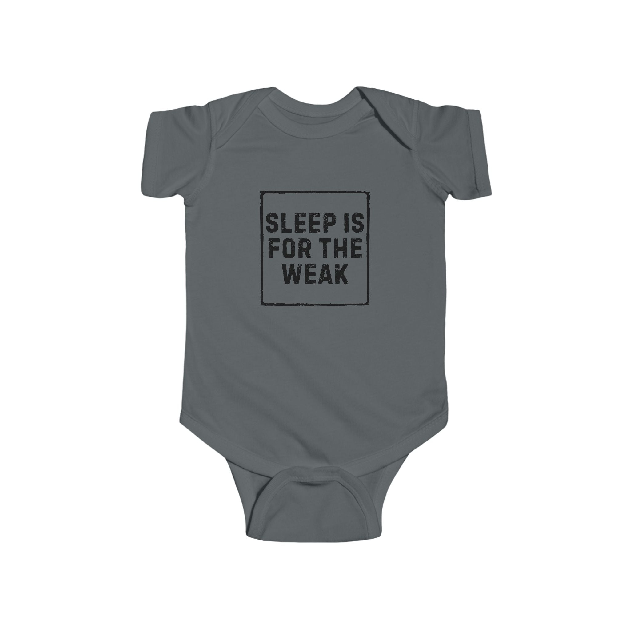 Baby Bodysuit | 'Sleep Is For The Weak' in Black Script Infant Onesie